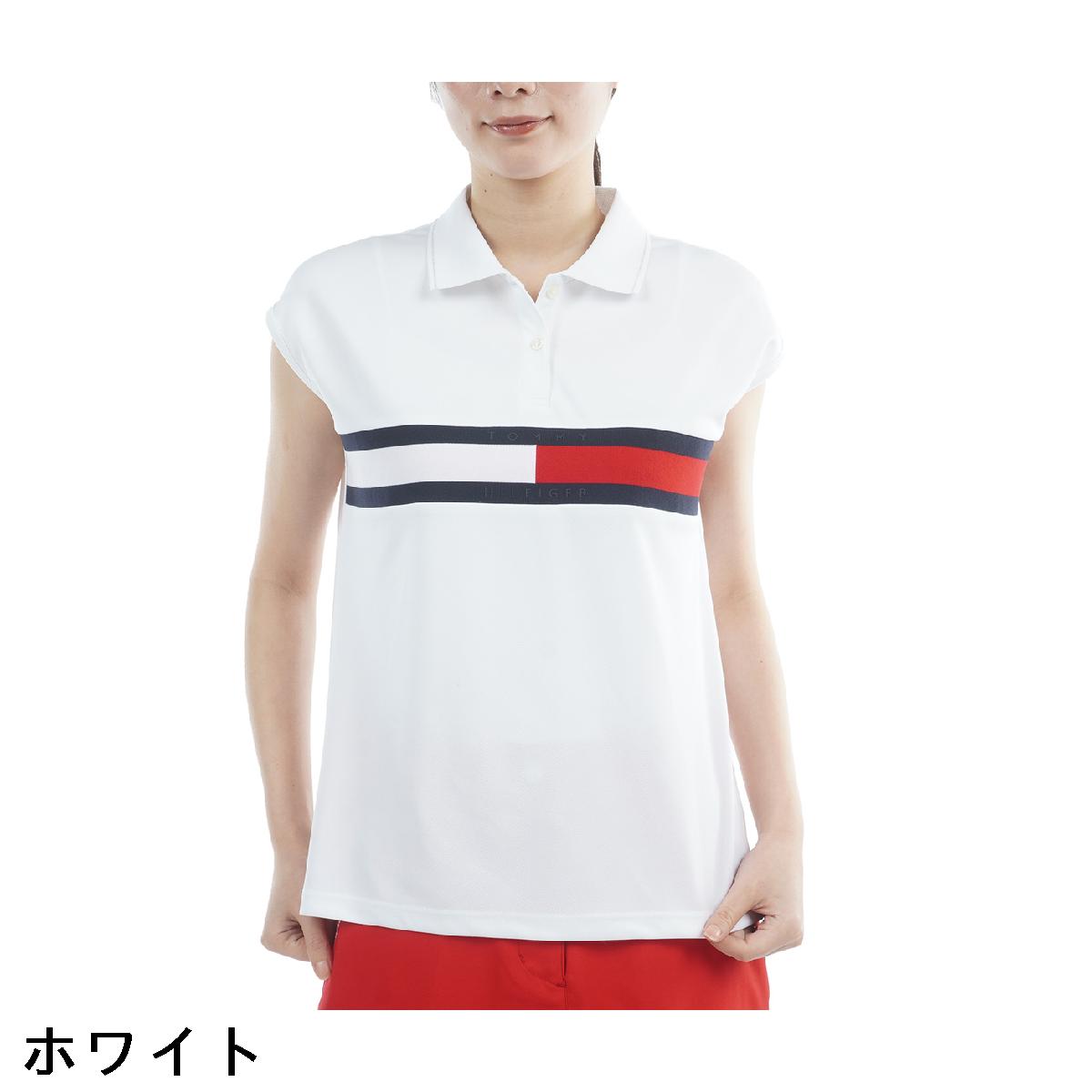 トミー ヒルフィガー ゴルフ　TOMMY HILFIGER GOLF　フラッグライン フレンチ半袖ポロシャツ　レディス