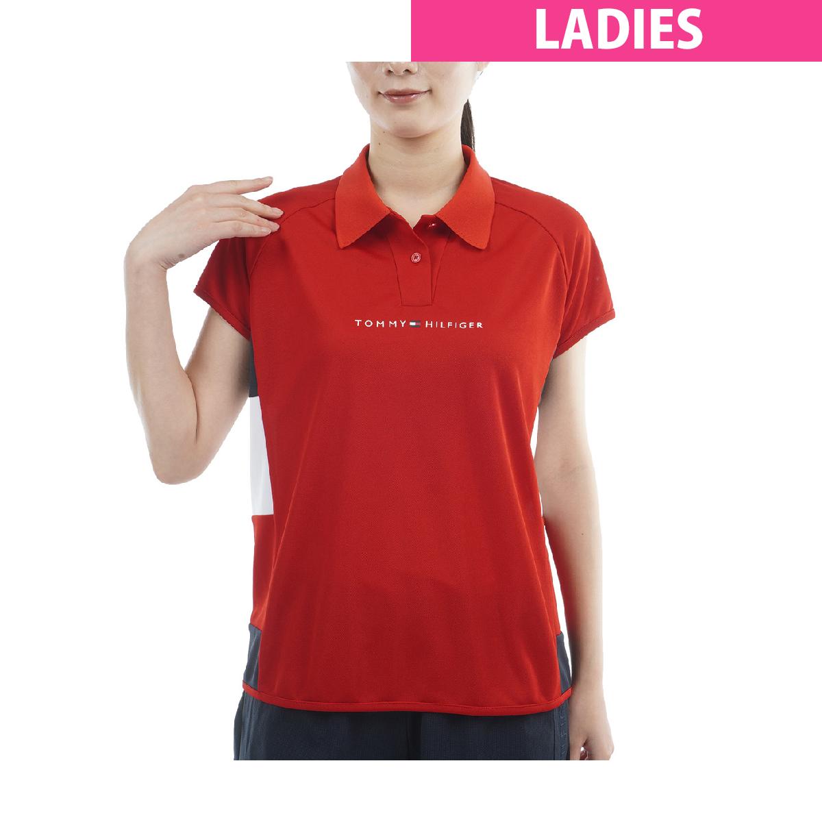 樂天商城 - トミー ヒルフィガー ゴルフ　TOMMY HILFIGER GOLF　サイドカラー フレンチ半袖ポロシャツ　レディス