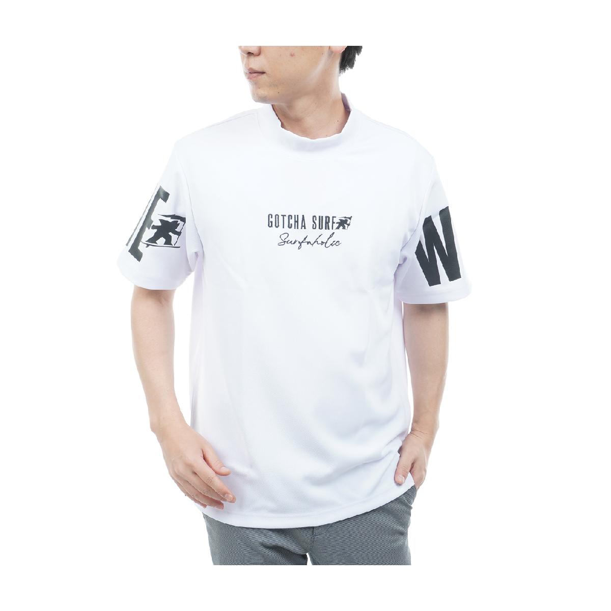 ガッチャゴルフ　GOTCHA GOLF　デオドラント ビッグロゴ カルゼモックネック半袖Tシャツ