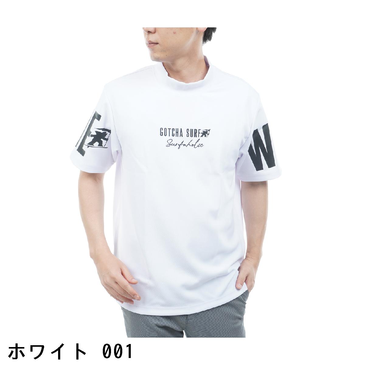 ガッチャゴルフ　GOTCHA GOLF　デオドラント ビッグロゴ カルゼモックネック半袖Tシャツ