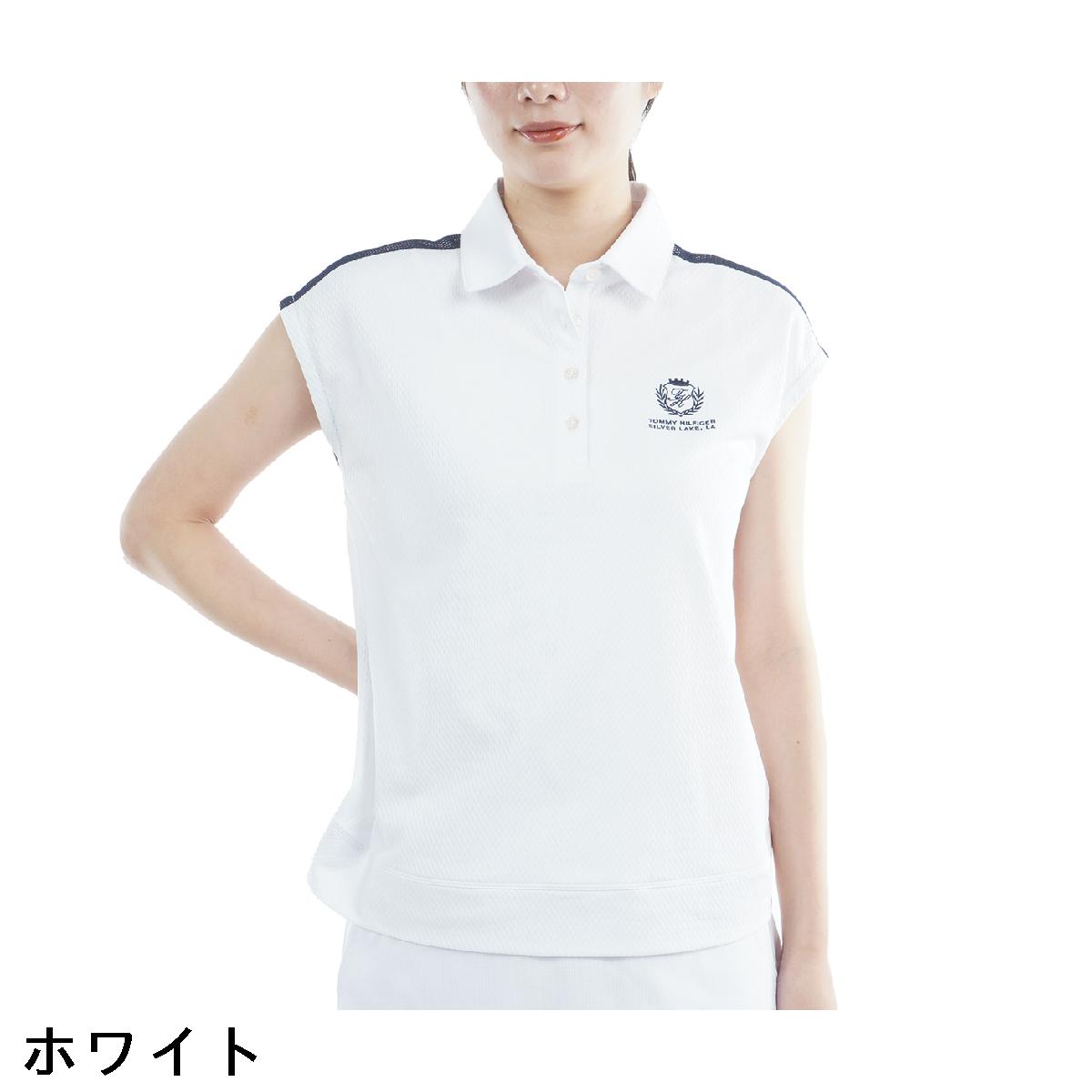 トミー ヒルフィガー ゴルフ　TOMMY HILFIGER GOLF　ラウンドヘム フレンチ半袖ポロシャツ　レディス