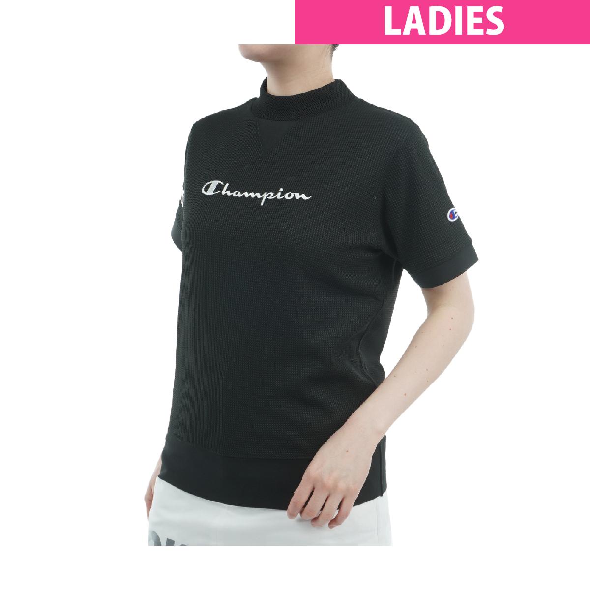 チャンピオンゴルフ　Champion GOLF　ライトドライワッフル 半袖モックネックシャツ　レディス