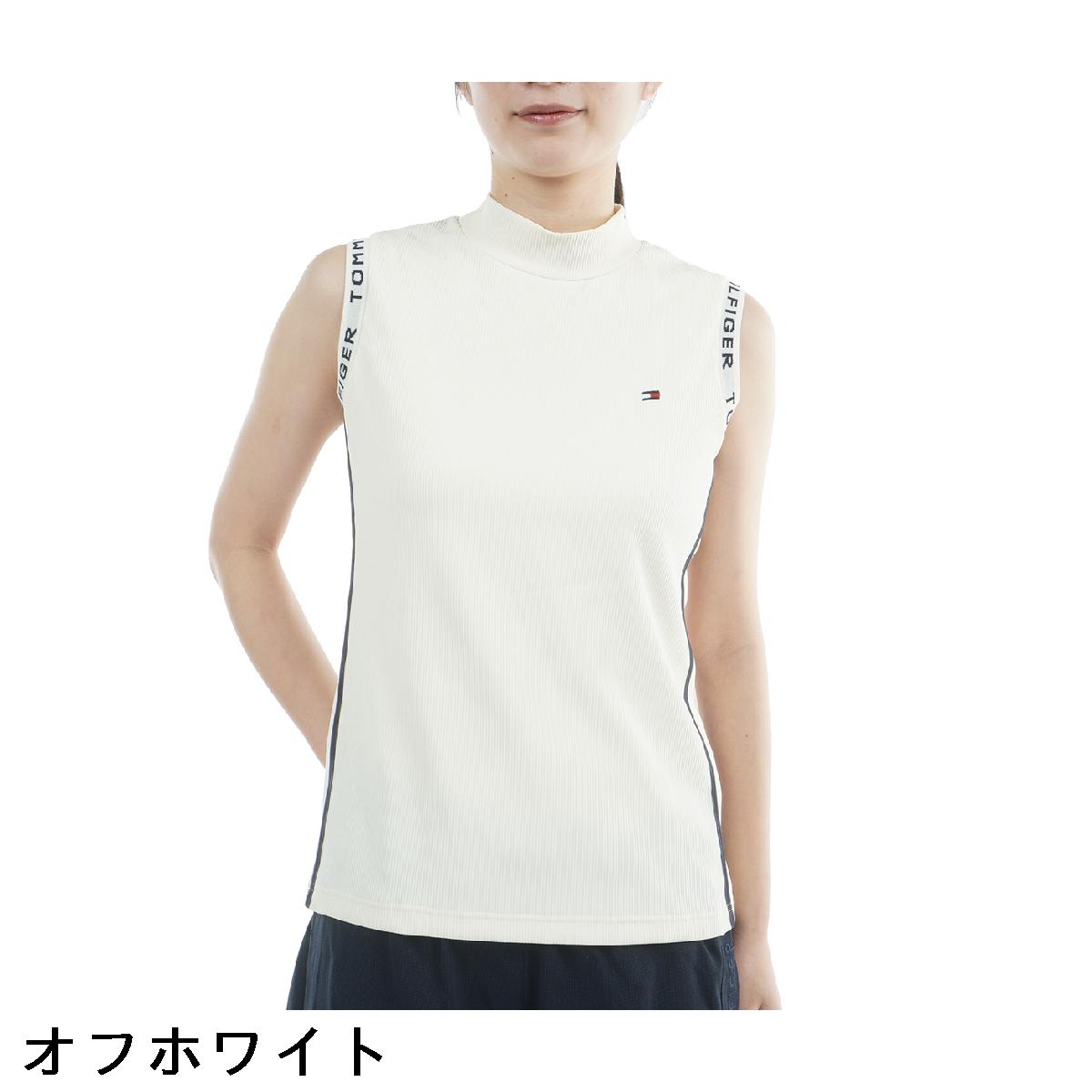 トミー ヒルフィガー ゴルフ　TOMMY HILFIGER GOLF　ストレッチコードピケ ノースリーブモックネックシャツ　レディス