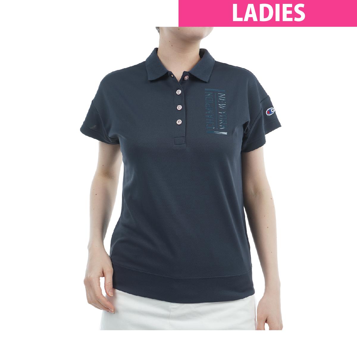 チャンピオンゴルフ　Champion GOLF　ライトビッグピケ ドロップショルダー 半袖ポロシャツ　レディス