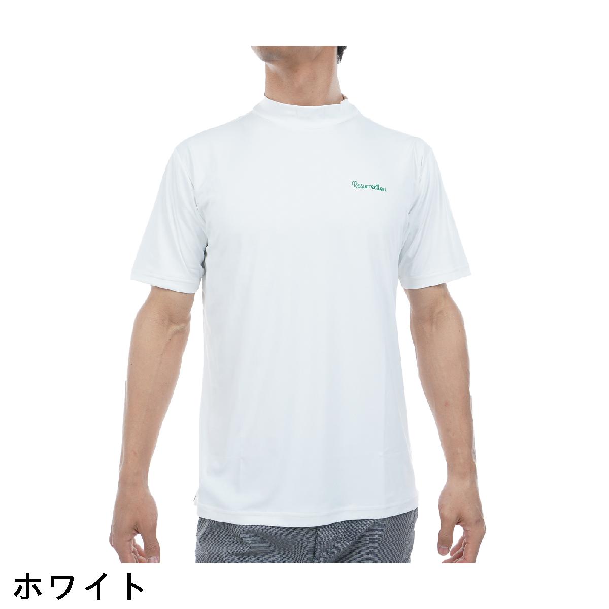 レザレクション　Resurrection　GMエンボス ストレッチ モックネック半袖シャツ