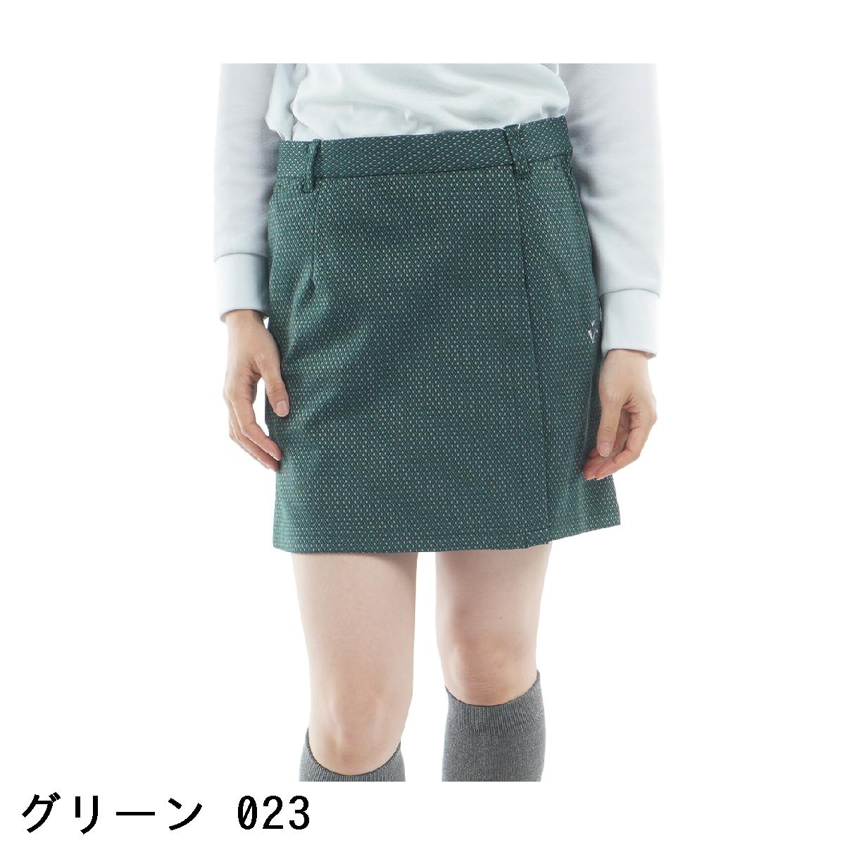 ビバハート　VIVA HEART　ストレッチ ダイヤゴナル柄 台形スカート　レディス