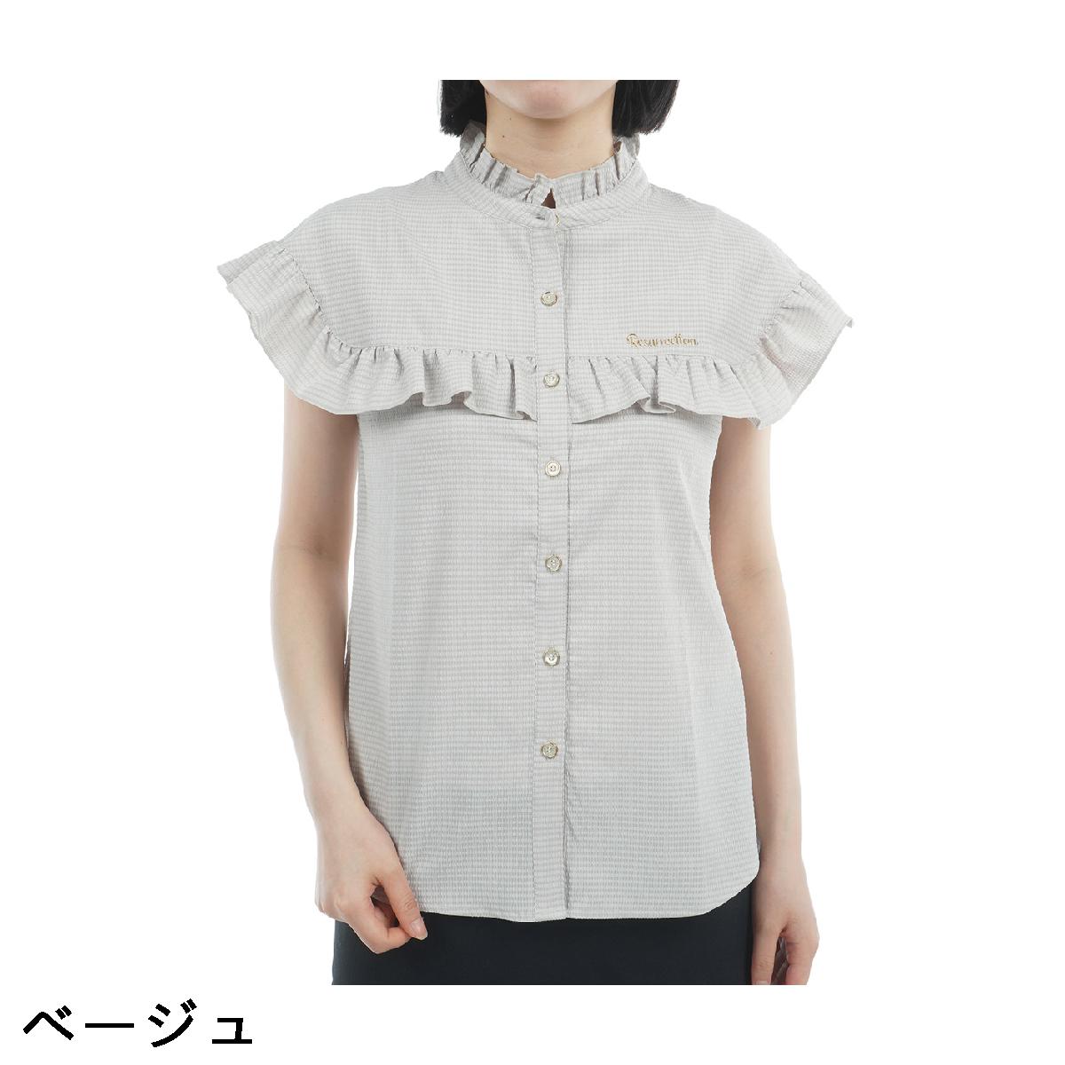 レザレクション　Resurrection　DOT AIR フリル半袖シャツ　レディス