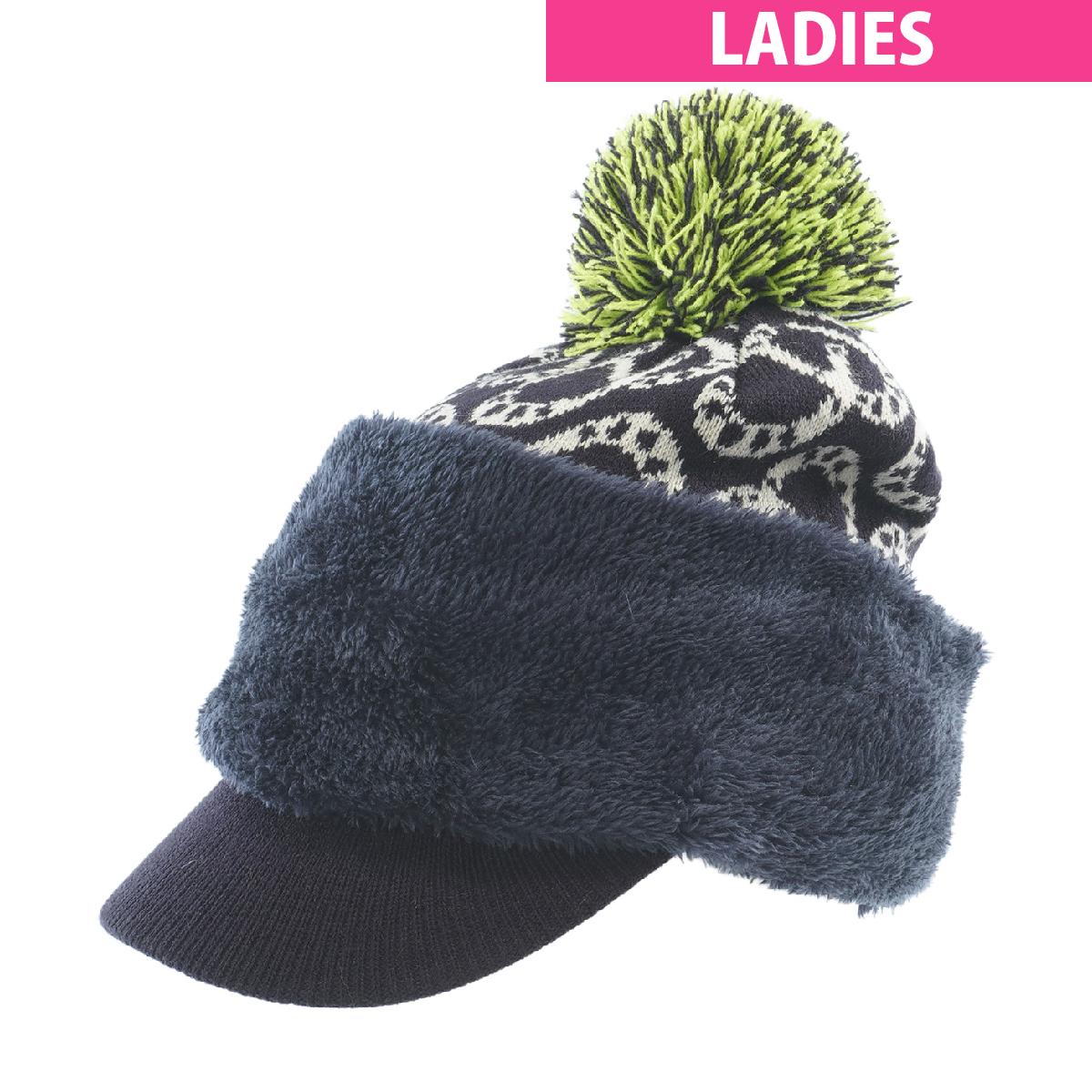 ビバハート　VIVA HEART　2WAY シュバルハート柄 ニットキャップ　レディス