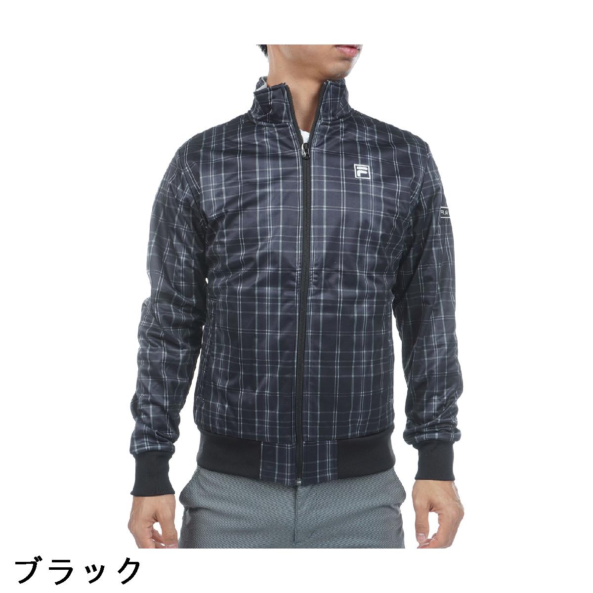フィラ　FILA GOLF　ストレッチ チェック柄 ボンディングブルゾン