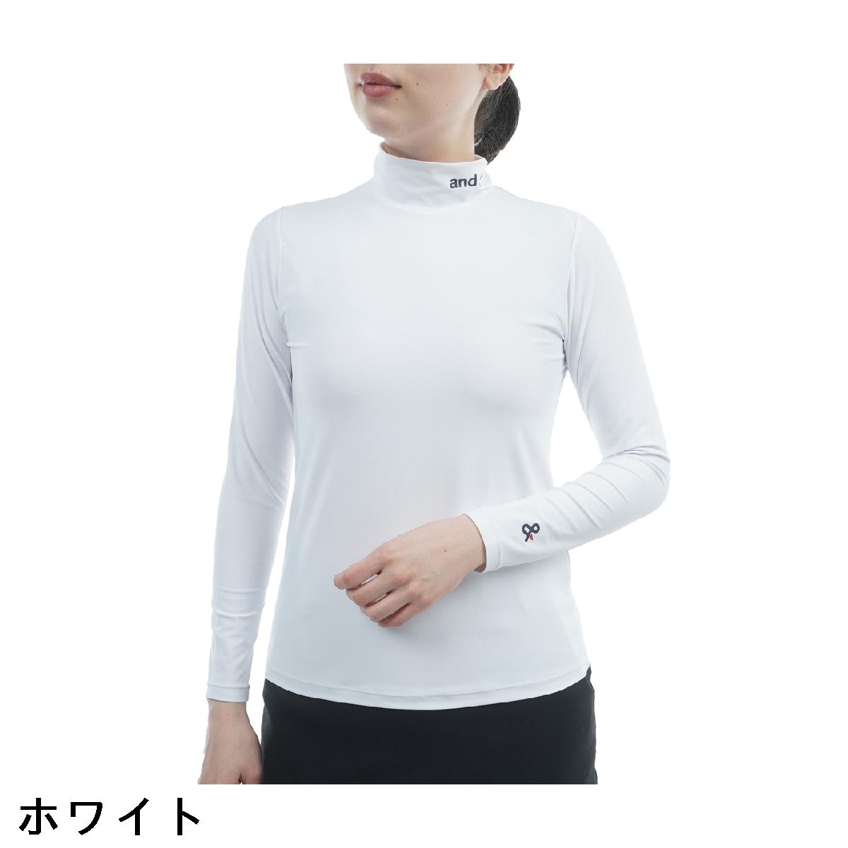 アンパスィ　and per se　ストレッチ COOL is COOL ハイネック長袖インナーシャツ　レディス