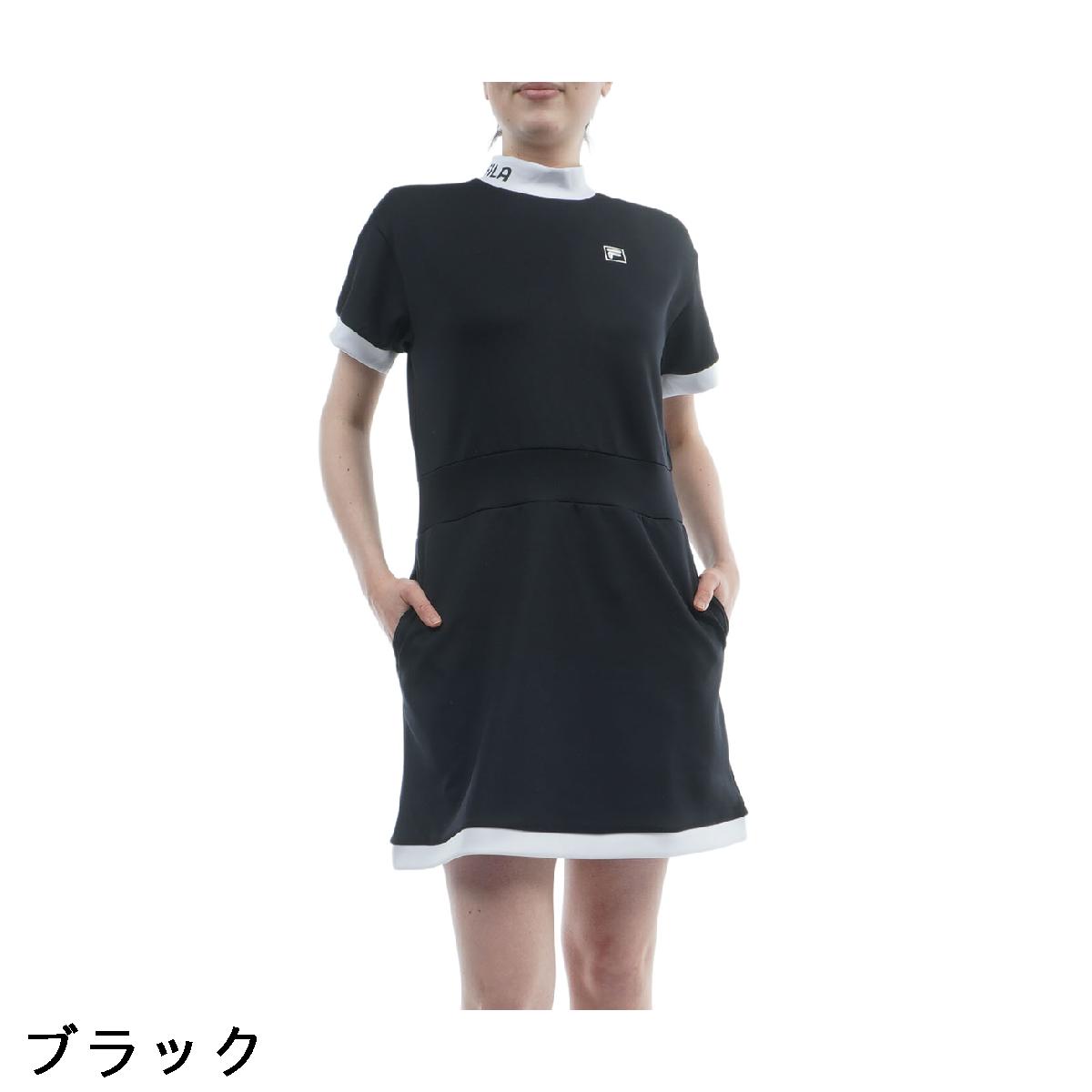 フィラ　FILA　モックネック ロゴ ドルマンスリーブワンピース　レディス