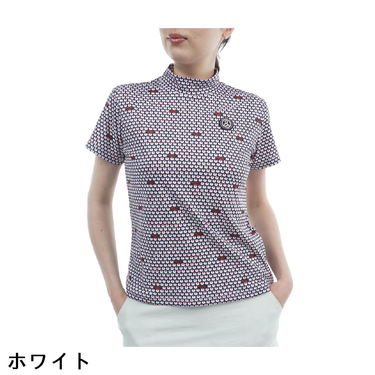 アンパスィ　and per se　ストレッチ COOL is COOL プリンテッドモックネック半袖シャツ　レディス 2
