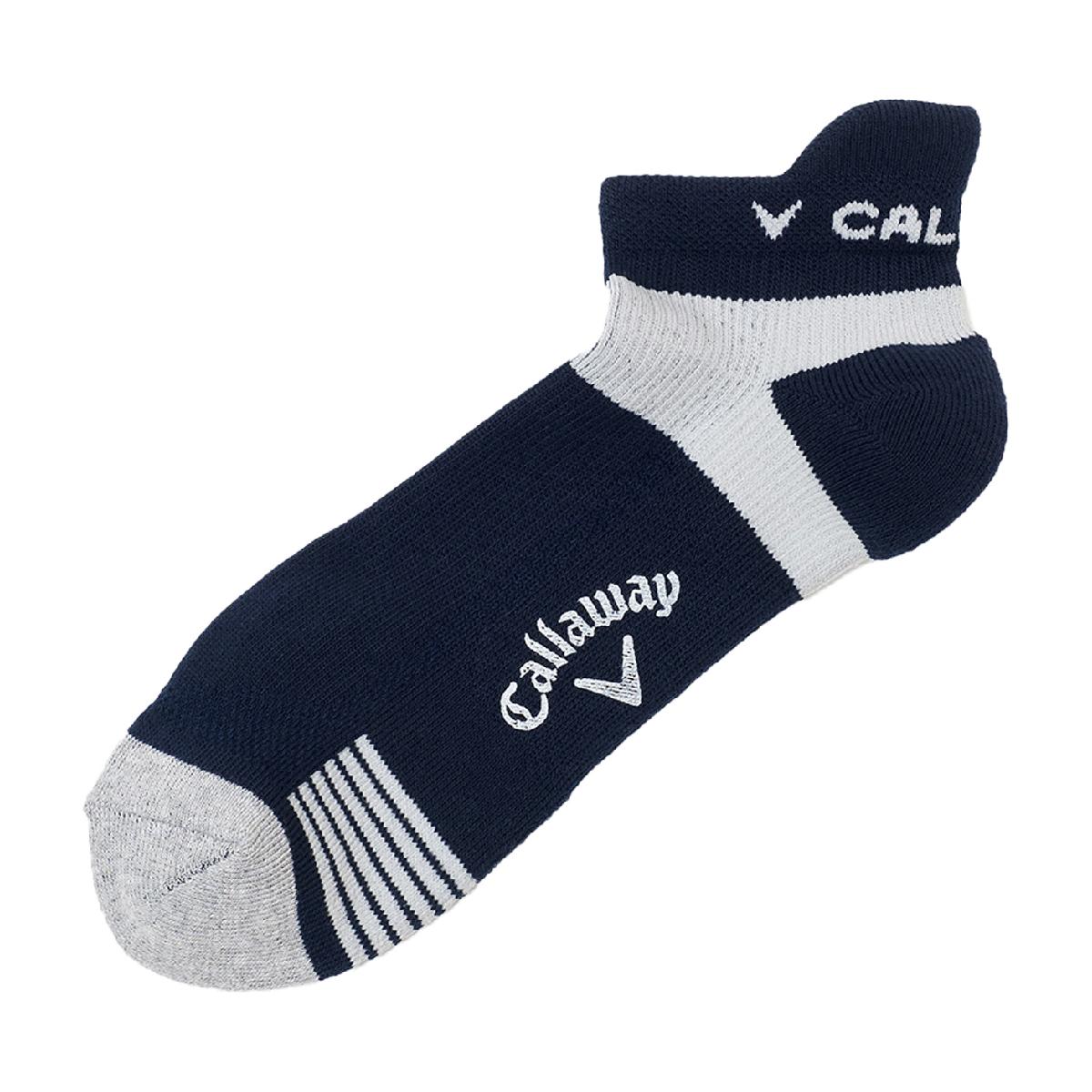 ヒールホールドアンクルソックスキャロウェイゴルフ / Callaway Golf商品の特徴かかとサポートの機能を搭載したアンクルソックスです。サポート機能でゴルフプレーなど履いている最中に発生するかかとのずれを軽減します。サポート部分を配色し、機能性を強調するスポーティーなデザインに仕上げています。足底は履き心地の良いクッションパイル編地になっています。シューズの履き口との摩擦を予防するヒールアップ仕様も兼ね備えた機能性に優れたソックスです。素材ポリエステル、ナイロン、その他サイズバリエーションフリー(25-27cm)対象メンズ製造国中国シーズン2026年モデルfwnew