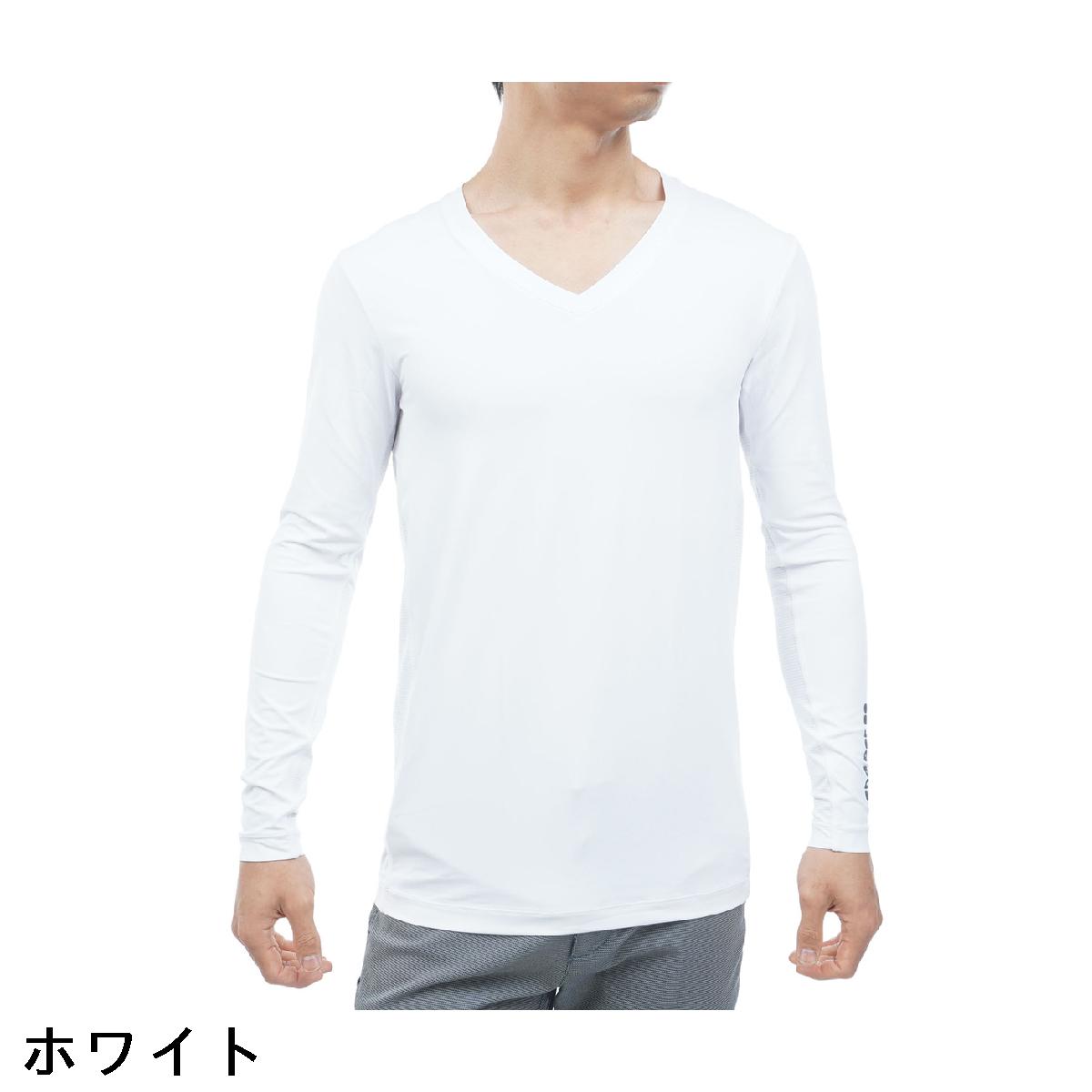 アンパスィ　and per se　ストレッチ COOL is COOL Vネック長袖インナーシャツ