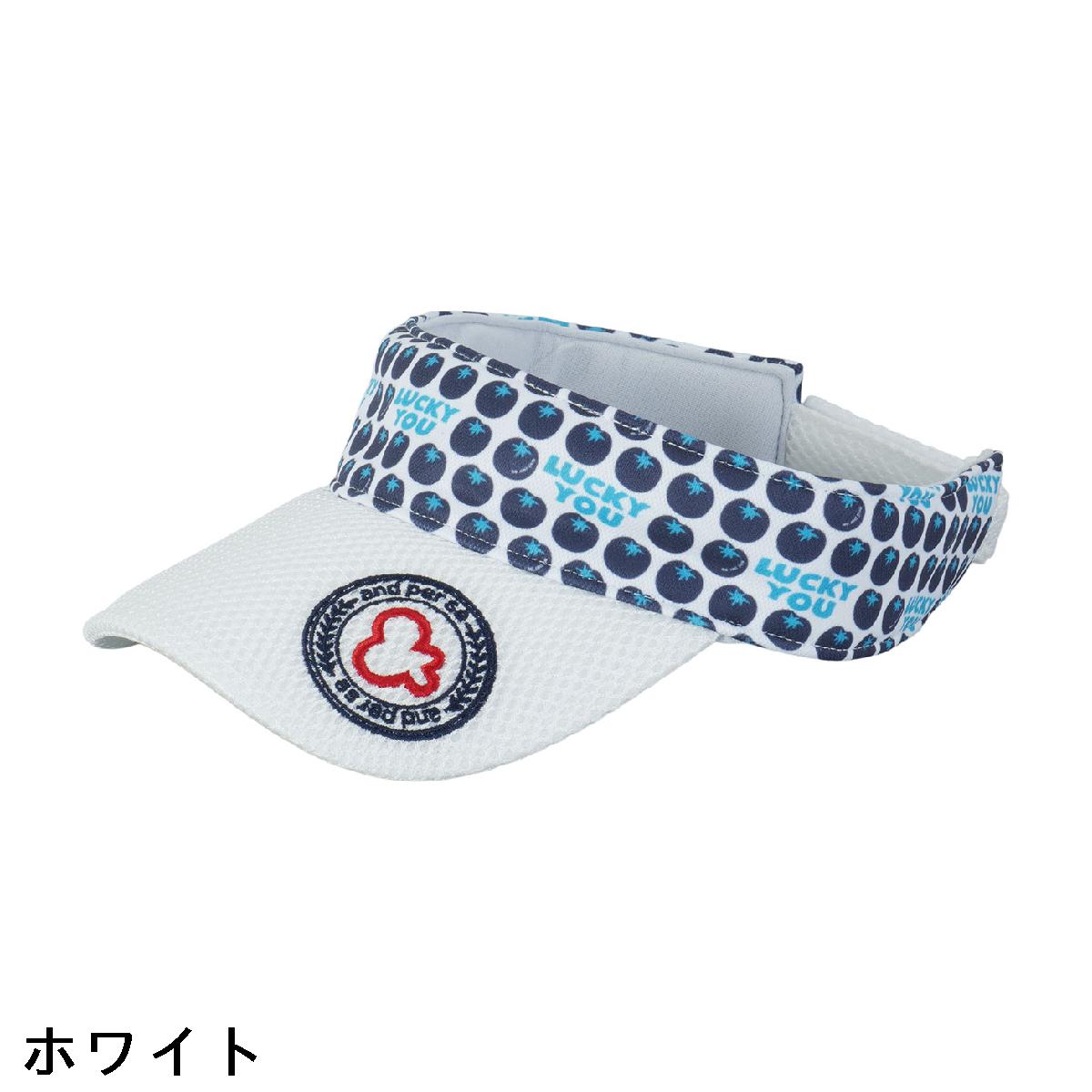 アンパスィ　and per se　トマト柄サンバイザー　レディス