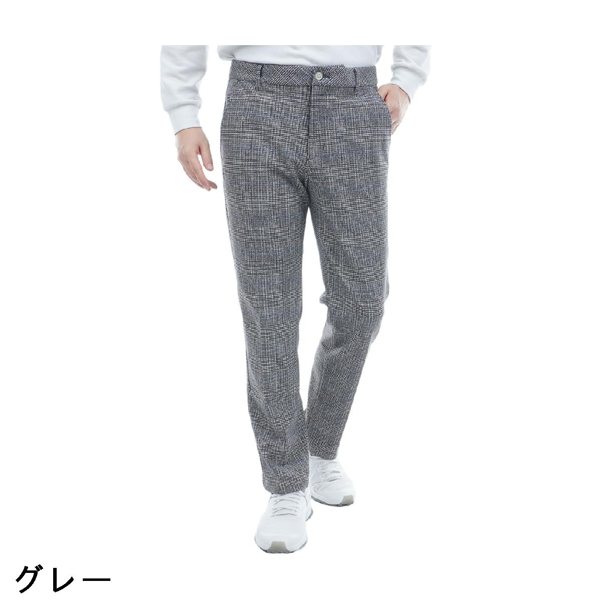 レザレクション　Resurrection　ストレッチ裏起毛ウォームチェックロングパンツ