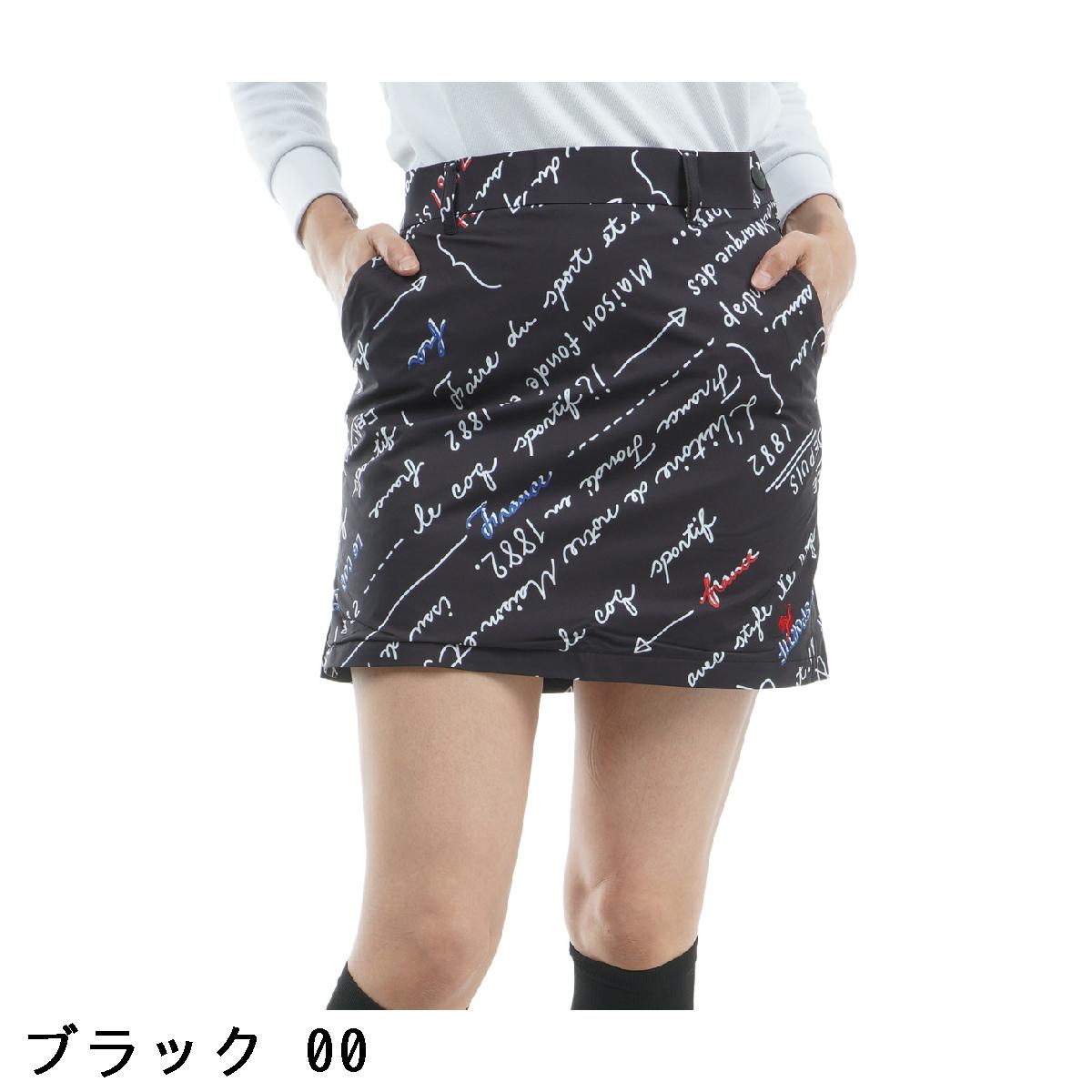 ルコックスポルティフ ゴルフ　Le coq sportif GOLF　ストレッチ 総柄スカート　レディス