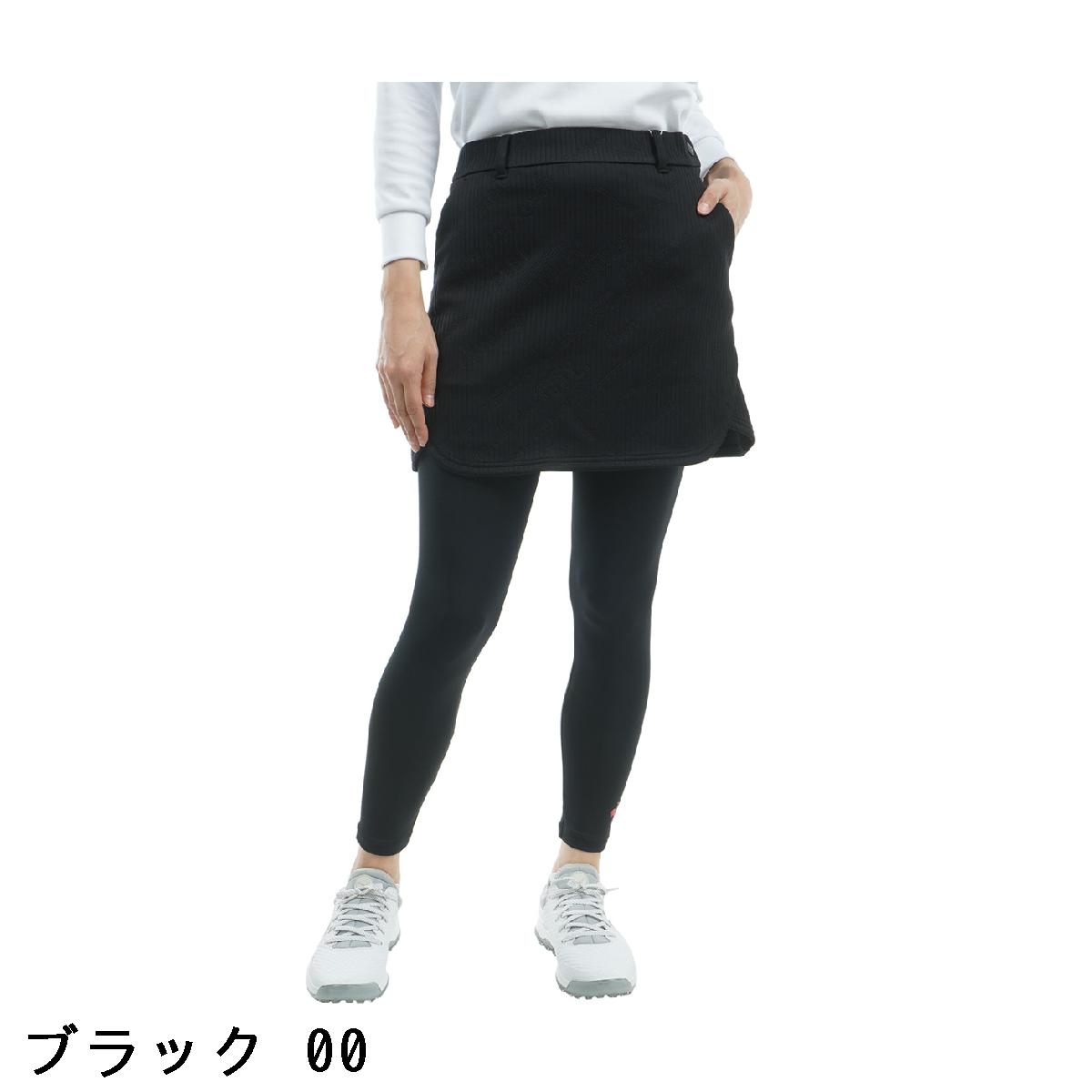 ルコックスポルティフ ゴルフ　Le coq sportif GOLF　ストレッチ レギンス付きキルトジャカードスカート　レディス