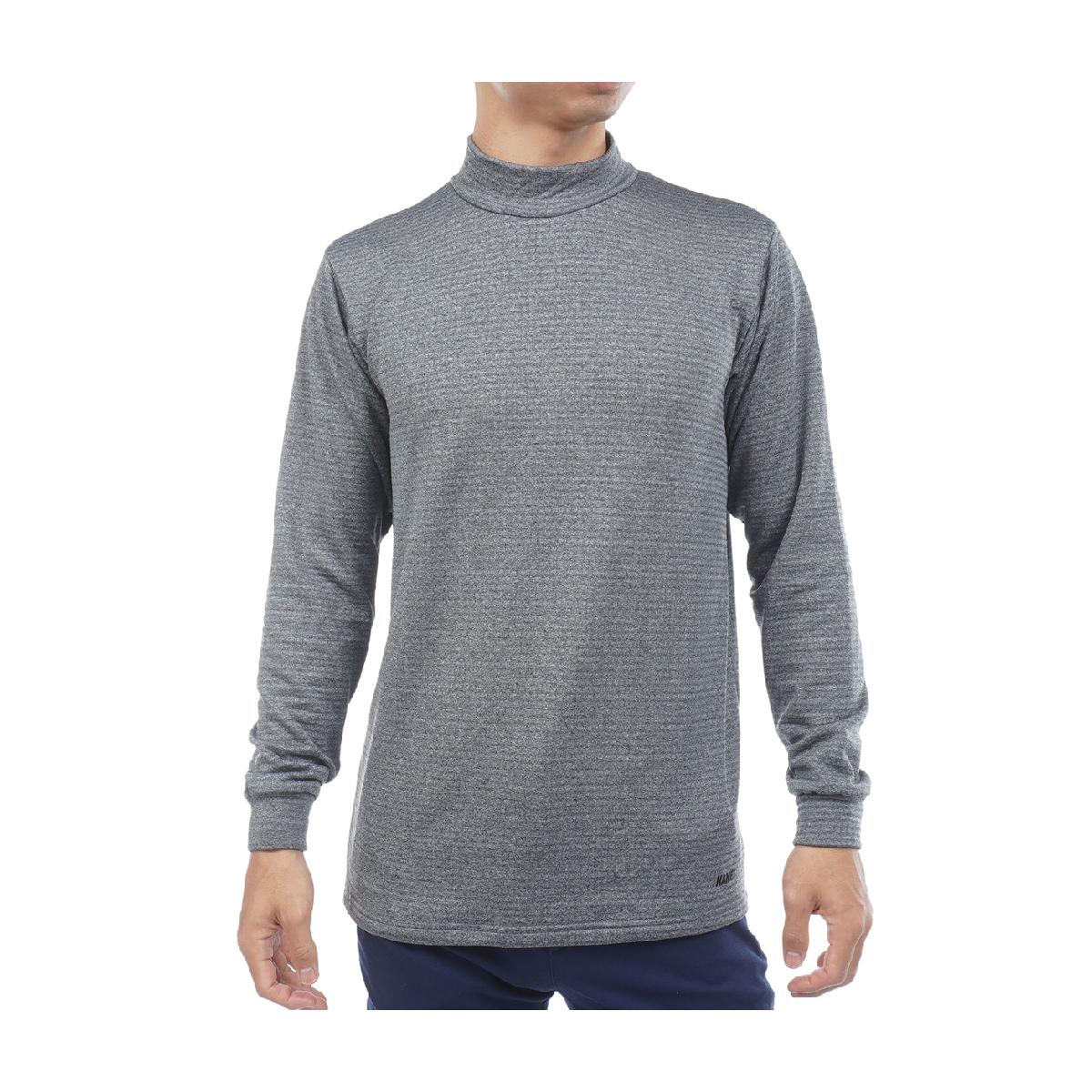 HANES MOVES ストレッチ 裏起毛フリースモックネック長袖Tシャツヘインズ / Hanes商品の特徴Hanes&reg; MOVES(ヘインズ ムーヴス)は日常からアクティビティまでシームレスに活躍する高機能素材シリーズ。風合いが良く、ストレッチ性の高い素材を使用したブロックフリースモックネック長袖Tシャツです。素材表面はクリアな表情ながら裏面はフリース素材というダブル組織による高い保温力を発揮すると同時に、着用中にかいた汗を素早く拡散する吸汗速乾性に優れているのでベタ付きを軽減し一日中サラッとした肌触りが持続します。型くずれやしわになりにくく、体の動きにスムーズに対応する伸縮性も備えています。襟元にネームデザインをプリントするタグレス仕様で襟ネームの肌当たりを解消し快適な着心地です。裾に光沢感のあるブラック1色のラバープリントで「HANES」と入れています。素材ポリエステル95％、ポリウレタン5％機能裏起毛、吸汗速乾、保温サイズバリエーションM、L、LL対象メンズ製造国カンボジアシーズン2026年秋冬モデル【GDO計測実寸値】(cm)M:着丈66.5、ゆき丈82、身幅48.5L:着丈68.5、ゆき丈84.5、身幅51.5LL:着丈72.5、ゆき丈85、身幅53※伸縮素材やデザインによってメーカー公表推奨サイズより実寸値が小さい場合がございます。※実際に採寸した数値を掲載しております。商品タグにはメーカー推奨サイズ（想定しているボディサイズ）が記載されており、実寸とは異なりますのでご注意ください。【メーカー公表実寸サイズ】(cm)M：着丈67、身幅47、肩幅41、袖丈60L：着丈70、身幅50、肩幅44、袖丈61LL：着丈73、身幅53、肩幅47、袖丈62【実寸計測箇所】着丈 ：後ろ襟ぐり（襟の付け根）中央から後身頃裾口までの長さゆき丈：後ろ襟ぐり（襟の付け根）中央から肩先を通り袖口までの長さ身幅 ：脇部袖の付け根左右両端の長さウエスト(A)：履き口左右両端の長さを2倍ウエスト(B)：内股合わせ（※）から股上前面へ20cmの地点の左右両端の長さを2倍ヒップ ：内股合わせ（※）から股上前面へ15cmの地点の左右両端の長さを2倍股上 ：内股合わせ（※）から履き口上端までの長さ股下 ：内股合わせ（※）から内股の縫い目に沿った裾口までの長さわたり幅 ：内股合わせ（※）から水平方向に外側へ端まで結んだ長さ(※)パンツの股部分の左右の分かれ目の起点※GDO独自の採寸方法により計測を行っておりますため、多少の誤差が生じる場合がございます。fwnew