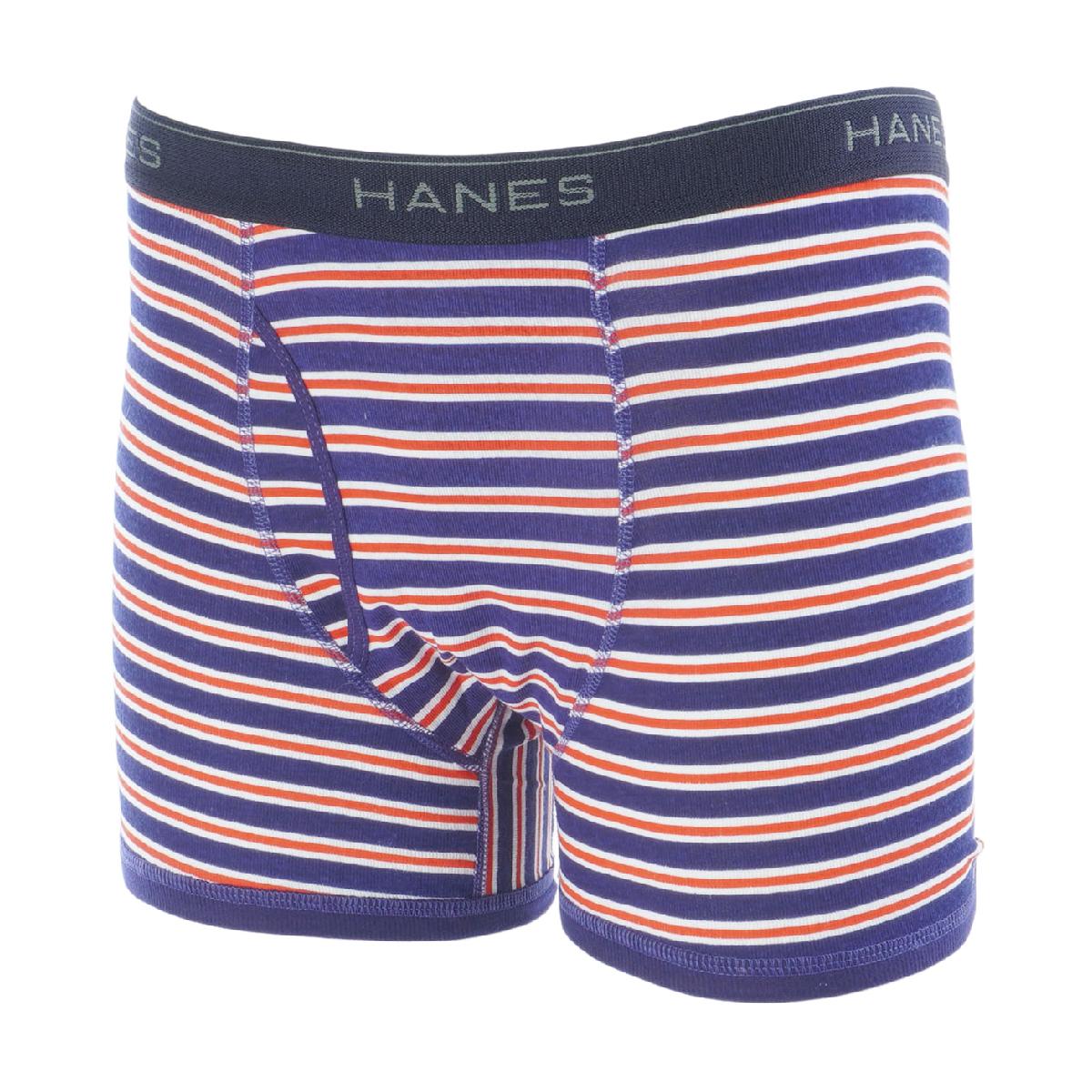 ボクサーブリーフヘインズ / Hanes商品の特徴コットン100％の伸縮性に優れたフライス生地を使用した、心地良いフィット感が特長のボクサーブリーフです。スタンダードな股上丈で、しっかりとしたはき心地。ニオイの発生を抑制する「Fresh IQ&reg;(フレッシュ アイキュー)」加工により1日中快適。「毎日着る身近なアイテムだからこそ、高品質でリーズナブルなものを」という要望に応えるアイテムです。マルチカラーボーダー柄を全面にプリントし、ウエストゴムに「HANES(ヘインズ)」と入れています。前開き仕様。素材本体：綿100％／ゴム部分：ポリエステル92％、ポリウレタン8％機能抗菌防臭サイズバリエーションM、L、LL対象メンズ製造国ベトナムシーズン2026年秋冬モデル【メーカー公表推奨サイズ】(cm)M：ウエスト目安76-84L：ウエスト目安84-94LL：ウエスト目安94-104fwnew