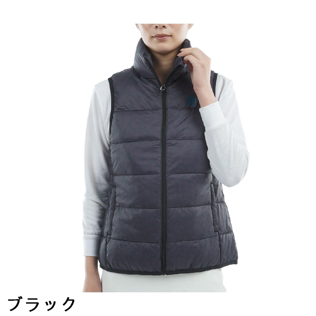 フィラ　FILA　ストレッチ ハイブリッド ライトダウンベスト　レディス