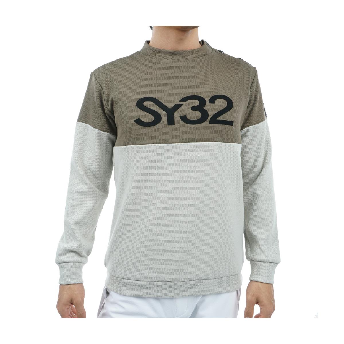 エスワイサーティトゥ バイ スウィートイヤーズ　SY32 by SWEET YEARS　サーマルフロッキー 裏起毛 ストレッチ 長袖シャツ