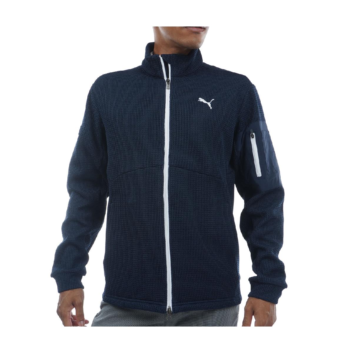プーマ　PUMA　クウォーターゲージスリーブポケット スタンドカラー フルジップジャケット