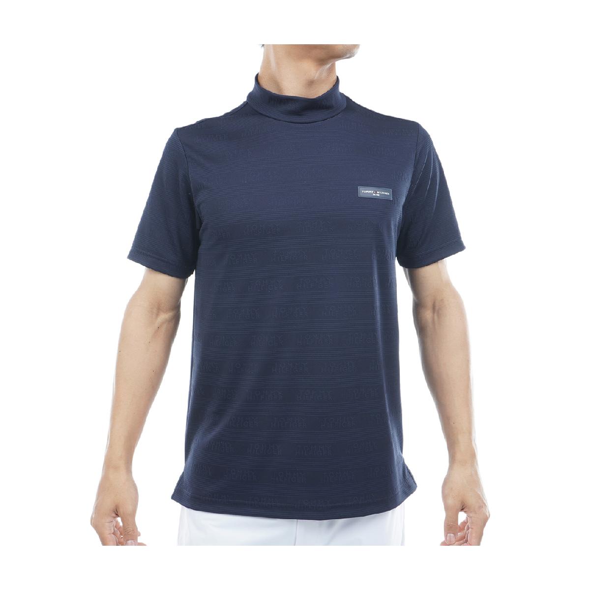 トミー ヒルフィガー ゴルフ TOMMY HILFIGER GOLF ストレッチ ロゴジャカード モックネック半袖シャツ