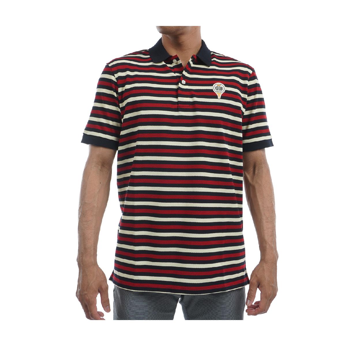 ゴールデンベア　GB GOLF　ボーダー半袖ポロシャツ