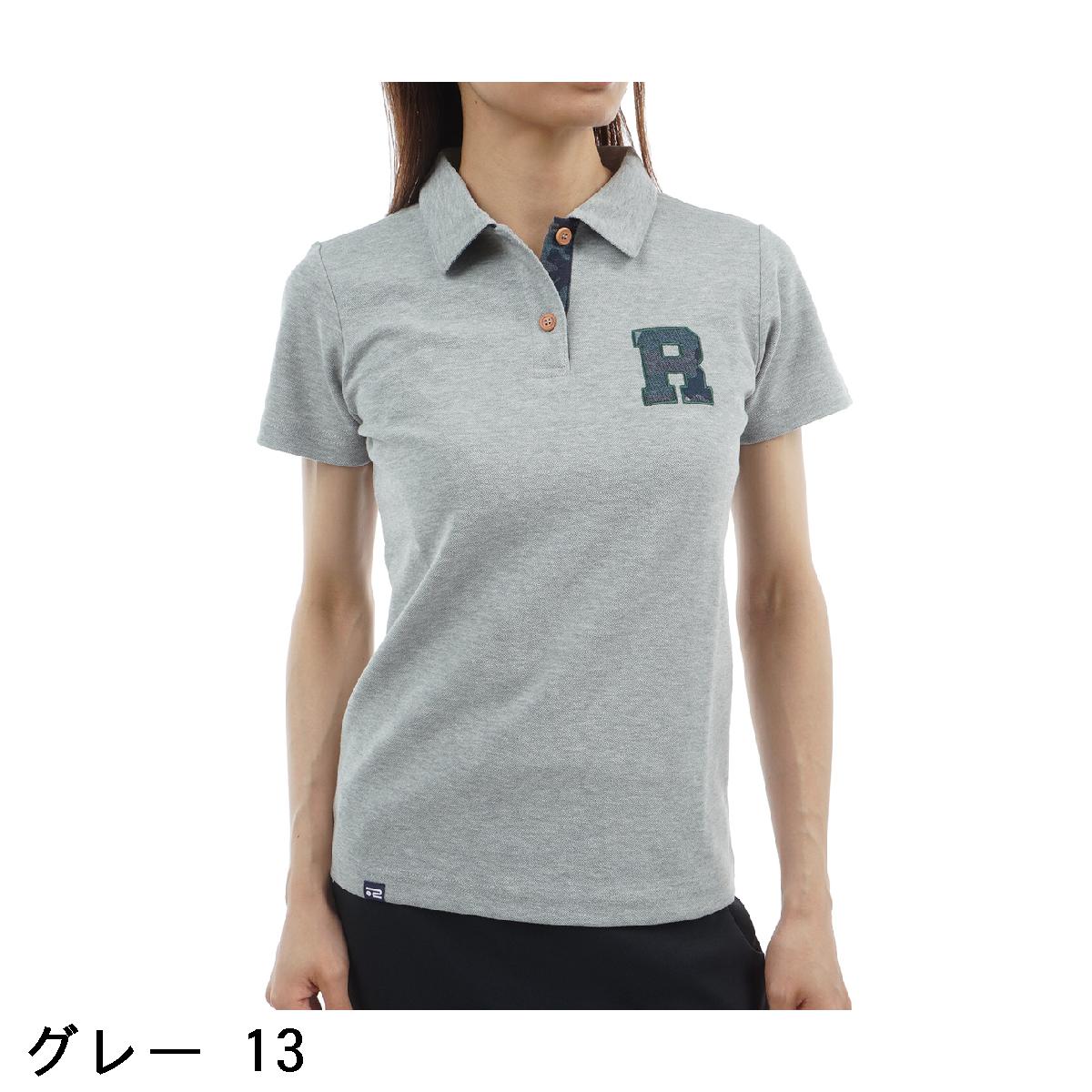 ロサーセン　ROSASEN　ストレッチ 鹿の子ダンボール ワッペン半袖ポロシャツ　レディス