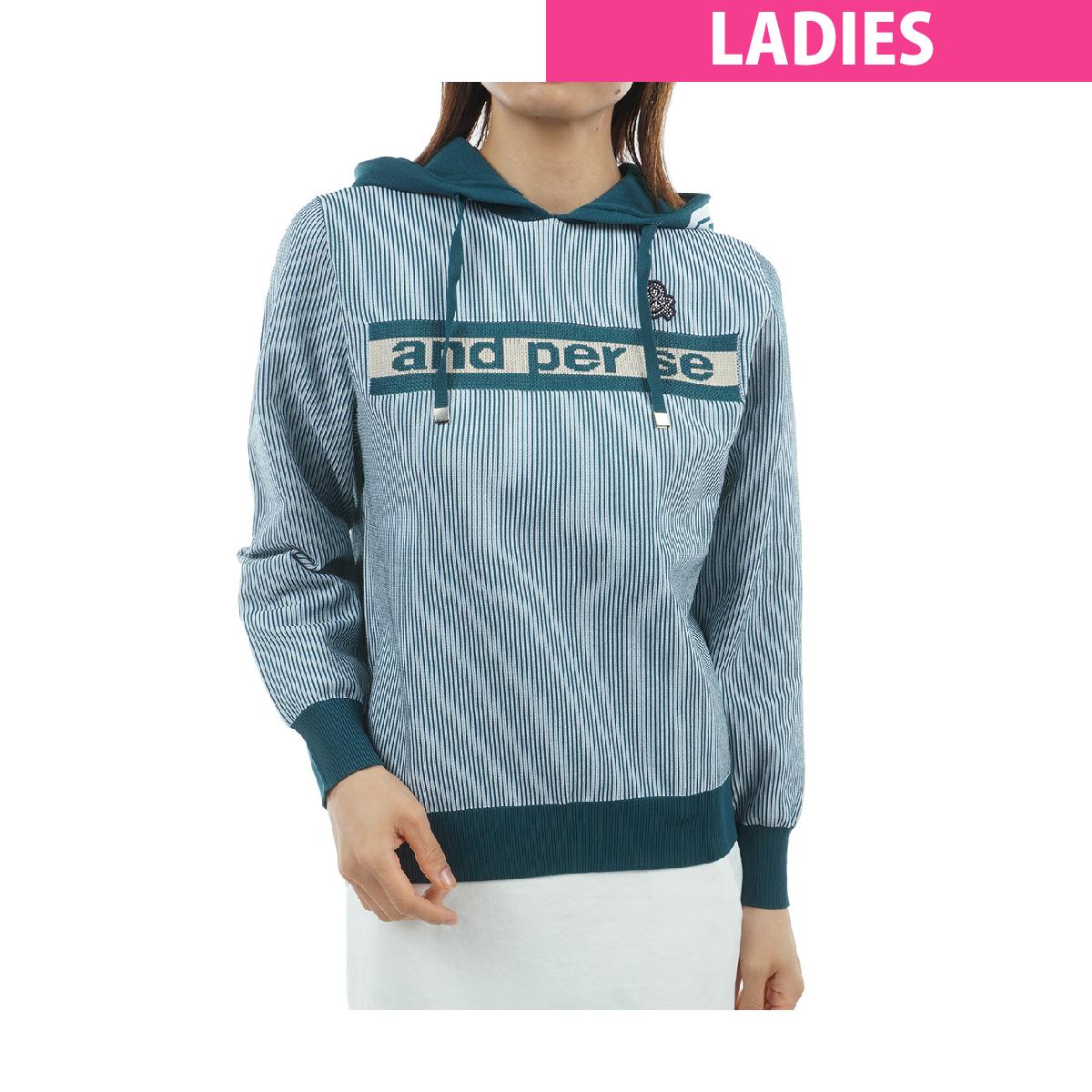 アンパスィ　and per se　ライトニットプルパーカー　レディス