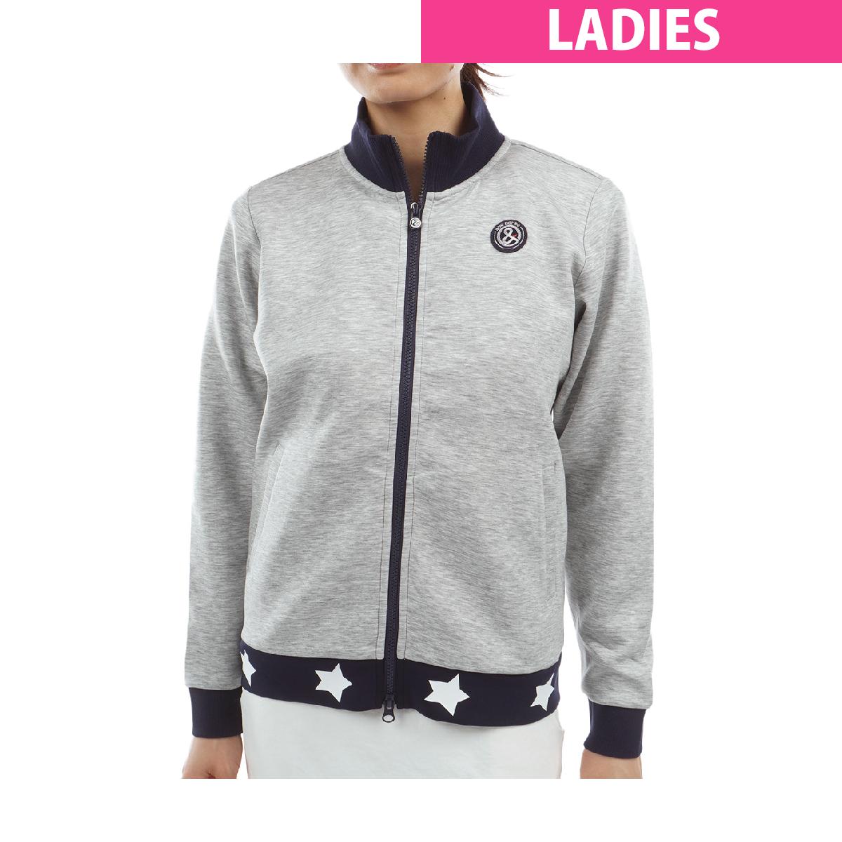 アンパスィ　and per se　ストレッチ ショットスムーザー スウェットブルゾン　レディス