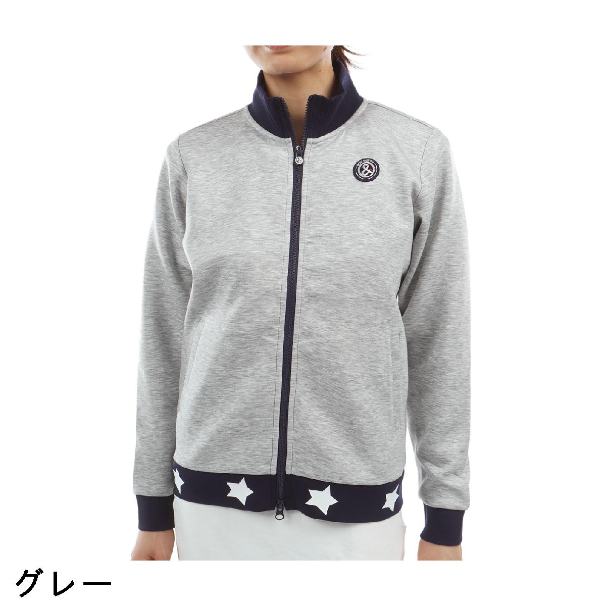 アンパスィ　and per se　ストレッチ ショットスムーザー スウェットブルゾン　レディス