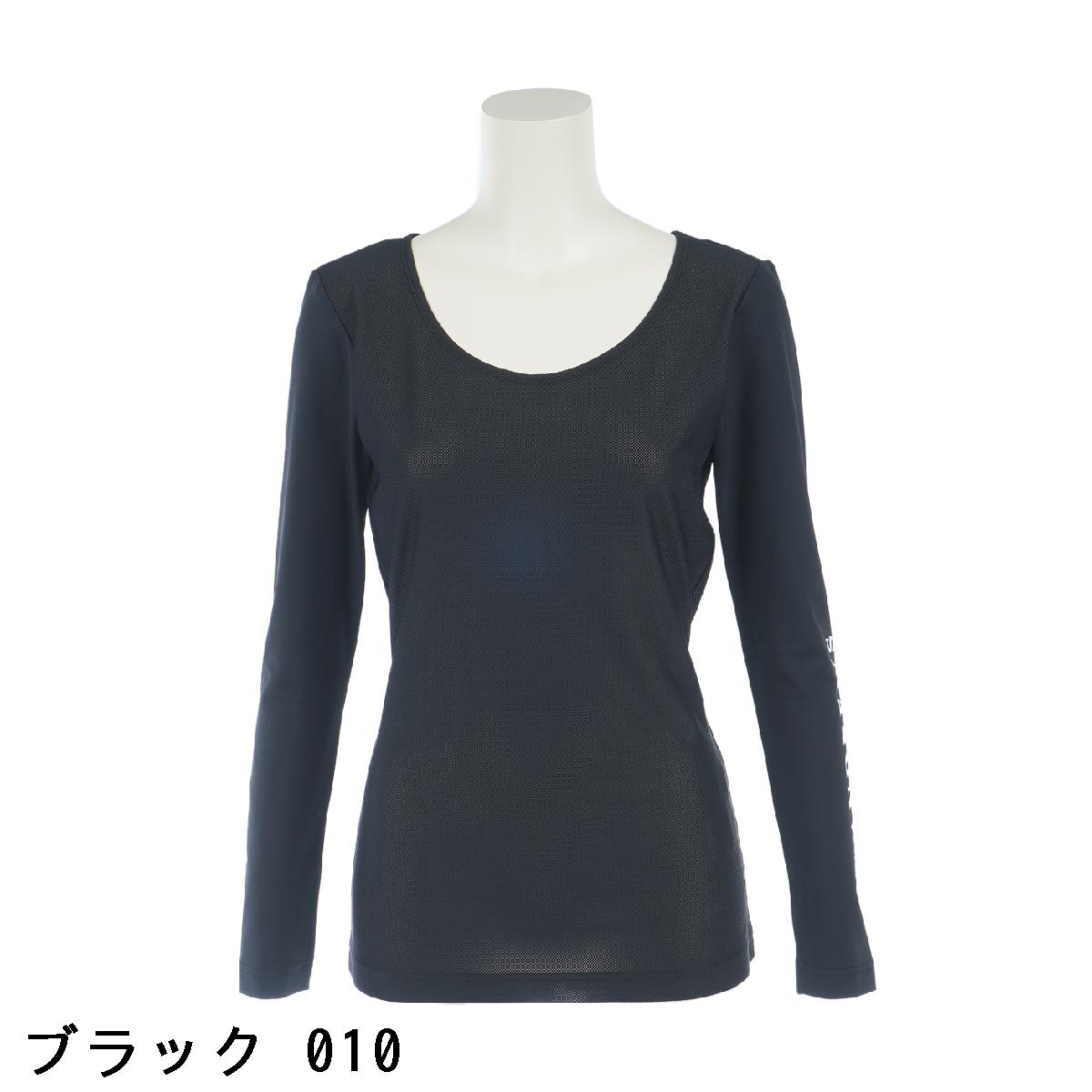 セント・アンドリュース　St ANDREWS　ツインコットUV×SUNPROFITメッシュ Uネック長袖シャツ　レディス