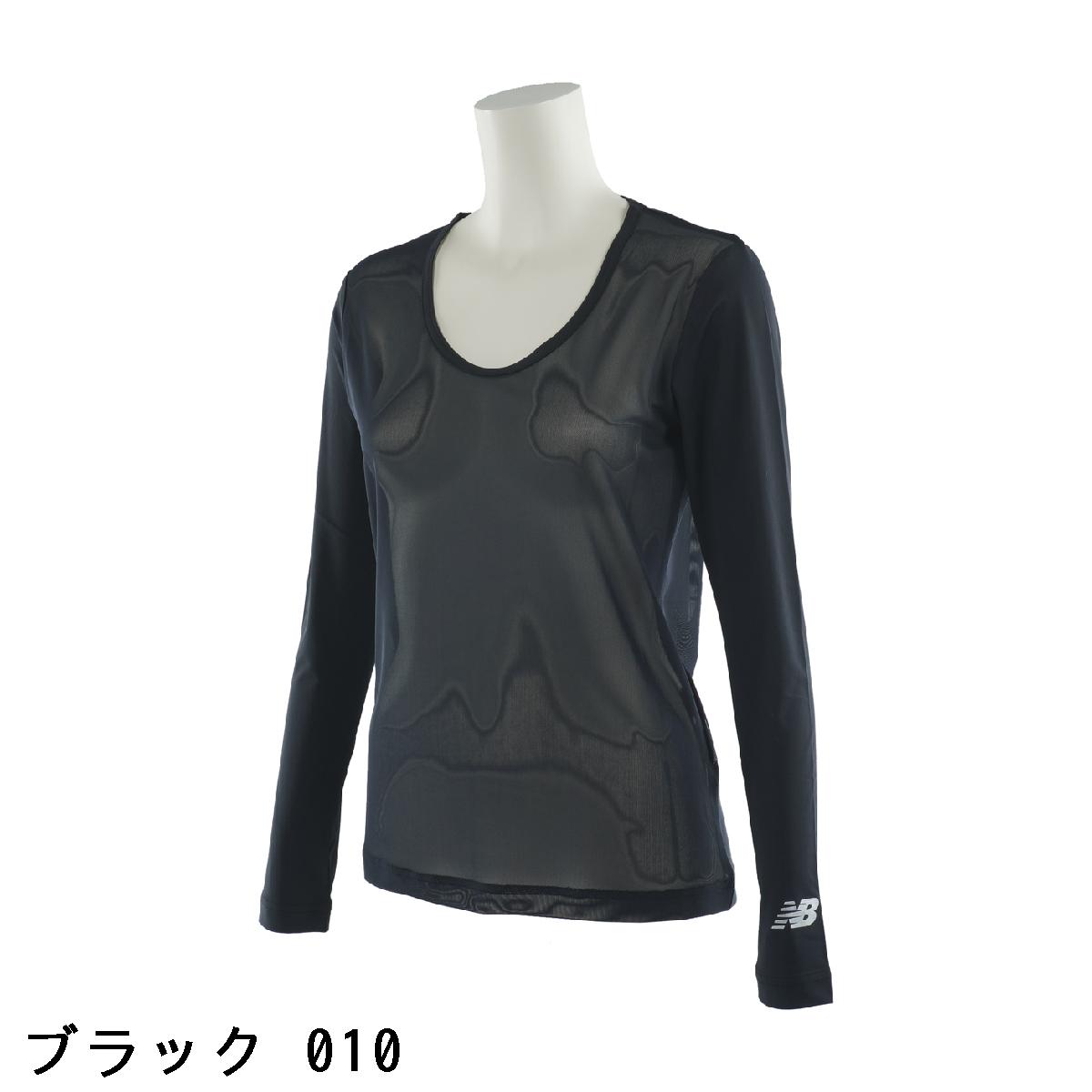 ニューバランス　New Balance Golf　ストレッチ ベア天竺×パワーネット Uネック長袖インナーシャツ　レディス