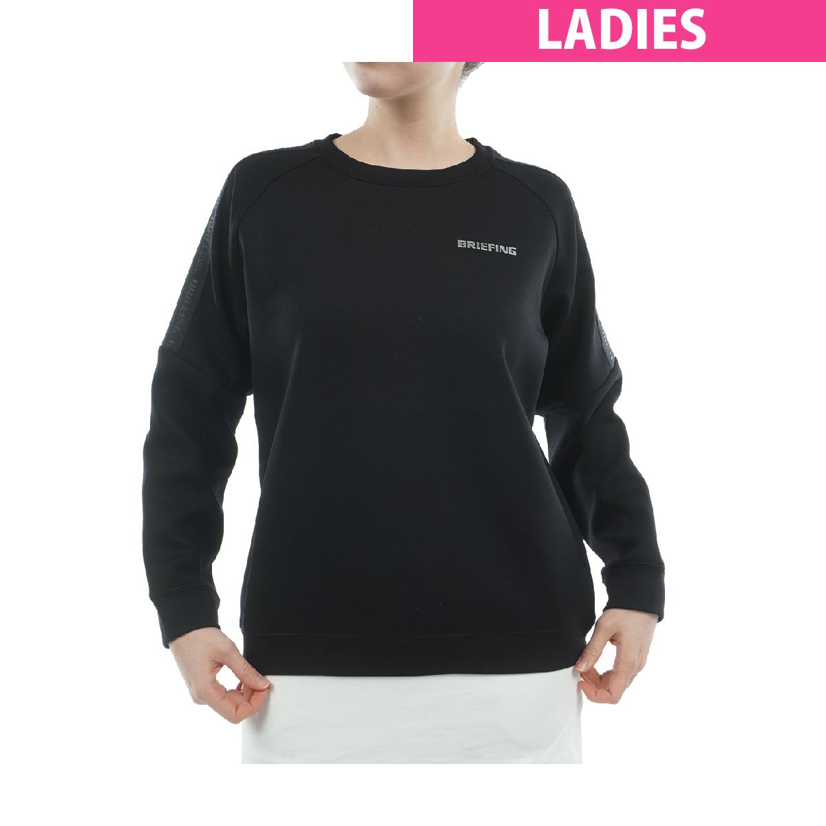 ブリーフィング　BRIEFING　ウォーム ロゴ ライン クルーネックスウェット　レディス