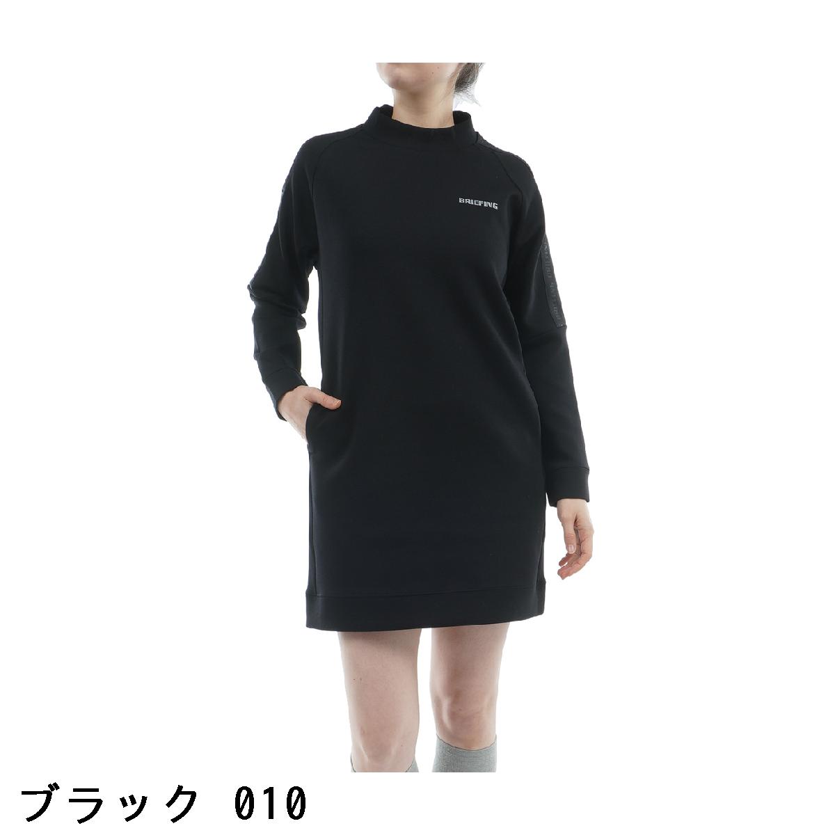 ブリーフィング　BRIEFING　ウォーム ロゴ ライン ハイネック ワンピース　レディス