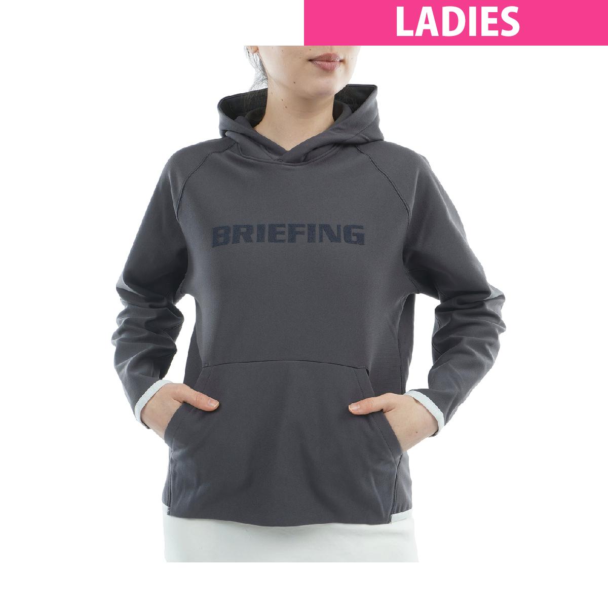 ブリーフィング　BRIEFING　ストレッチ ロゴ フーディー　レディス