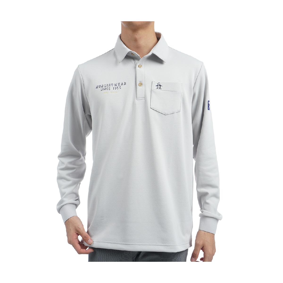 マンシングウェア　Munsingwear　SEASON COLLECTION HEATNAVI テーラーカラー長袖ポロシャツ