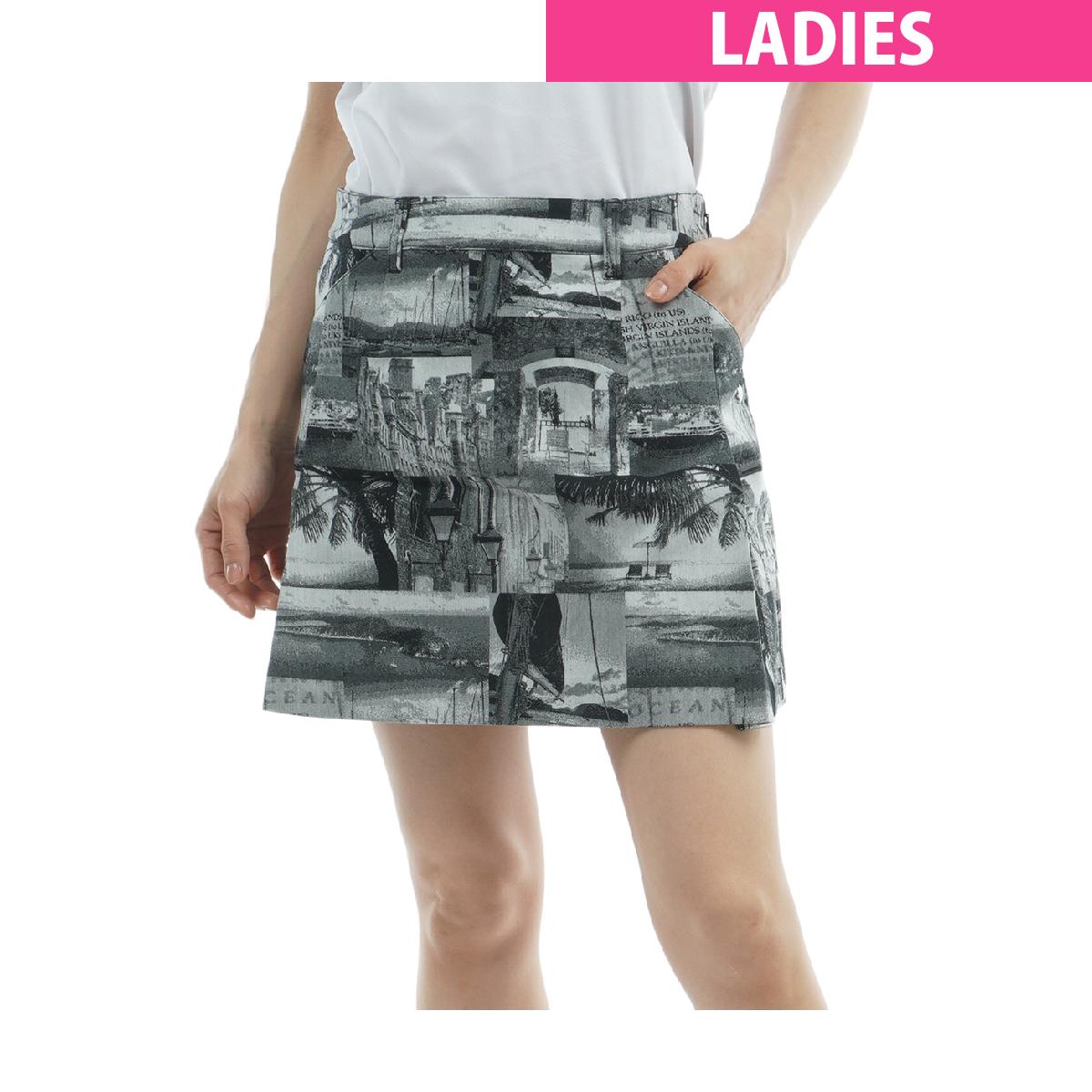 セント・アンドリュース　St ANDREWS　ストレッチ クルーズフォトジャカードスカート　レディス