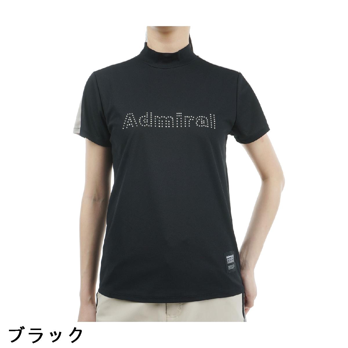 アドミラル　Admiral　メタルロゴ 半袖モックネックシャツ　レディス