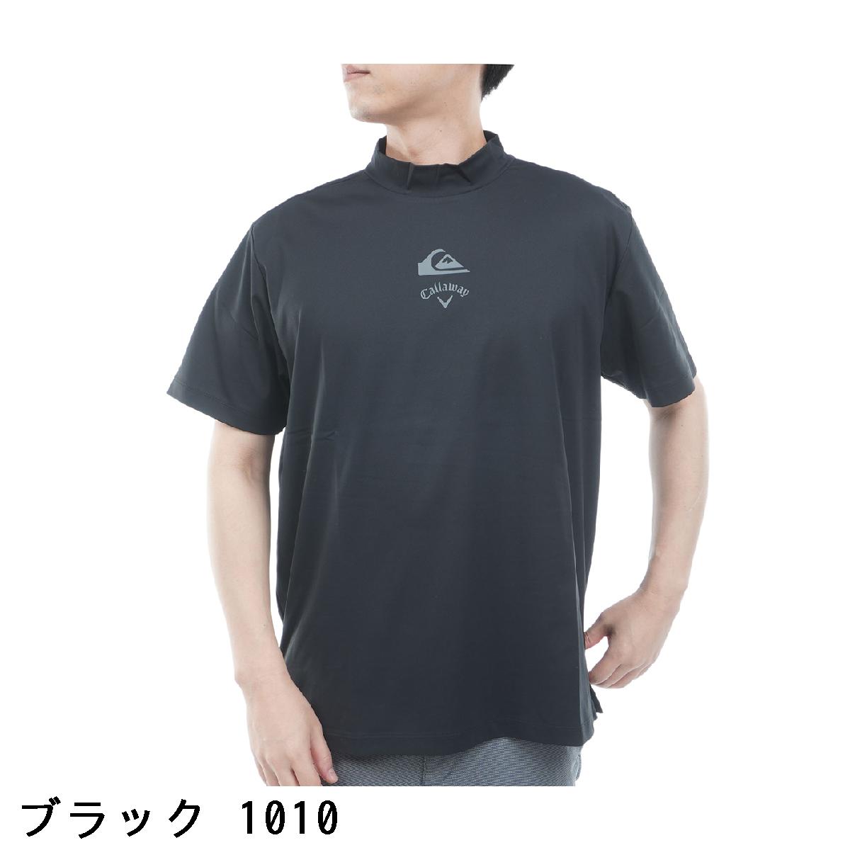キャロウェイゴルフ　Callaway Golf　QUIKSILVERコラボ バックロゴ半袖モックネックシャツ