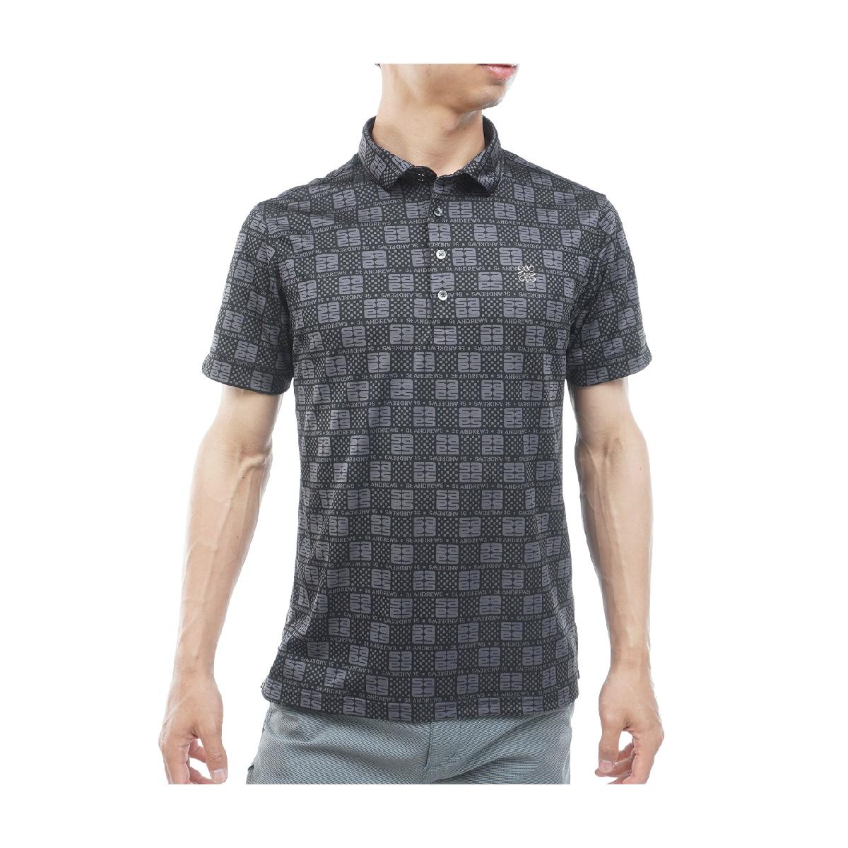 Men'S Wear - セント・アンドリュース　St ANDREWS　SAモノグラムジャカード半袖ポロシャツ