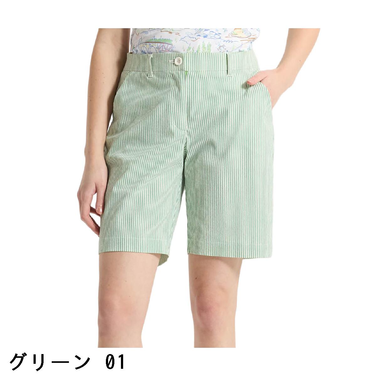 マンシングウェア　Munsingwear　ストレッチ シアサッカーハーフパンツ　レディス