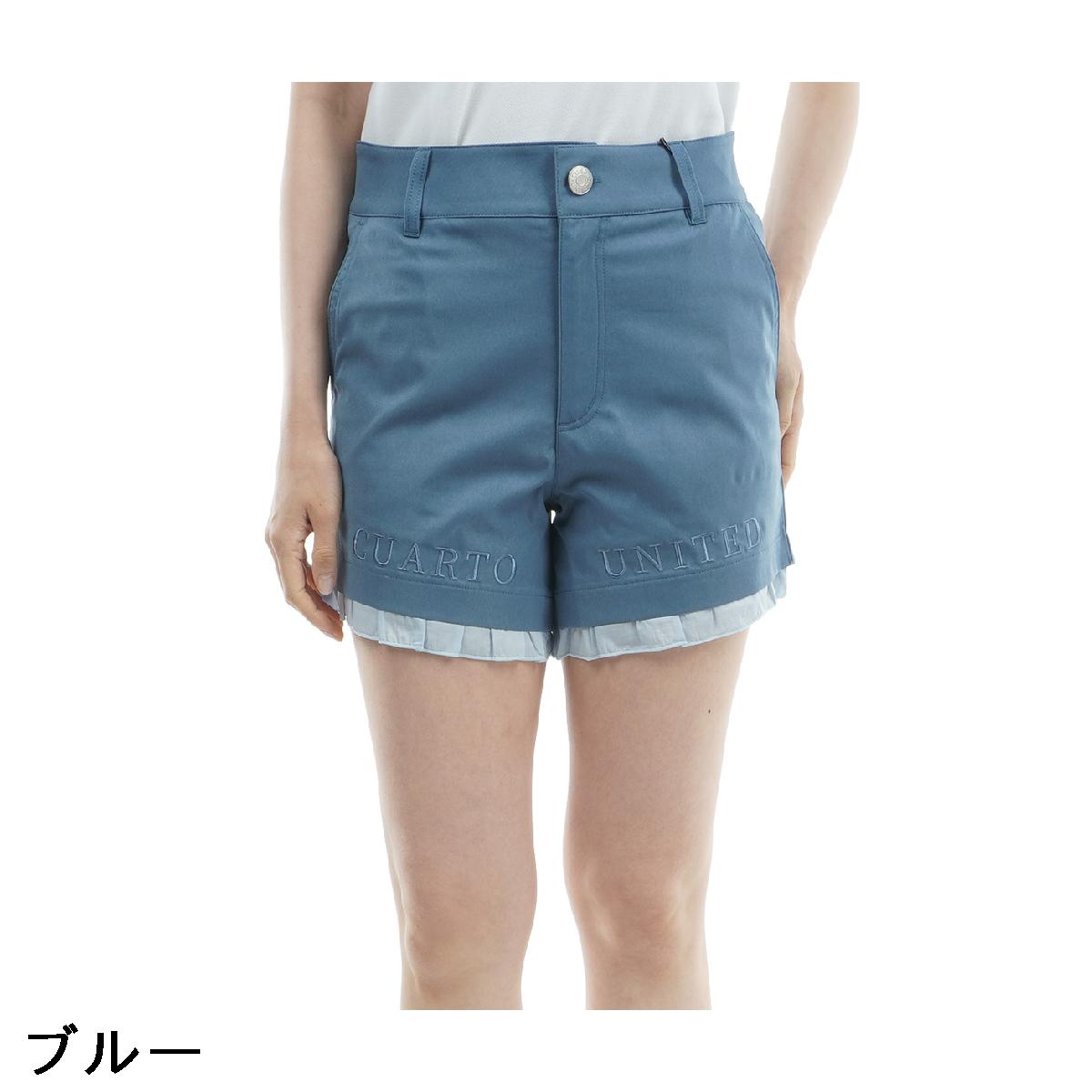 クアルトユナイテッド　CUARTO UNITED　裾フリルショートパンツ　レディス