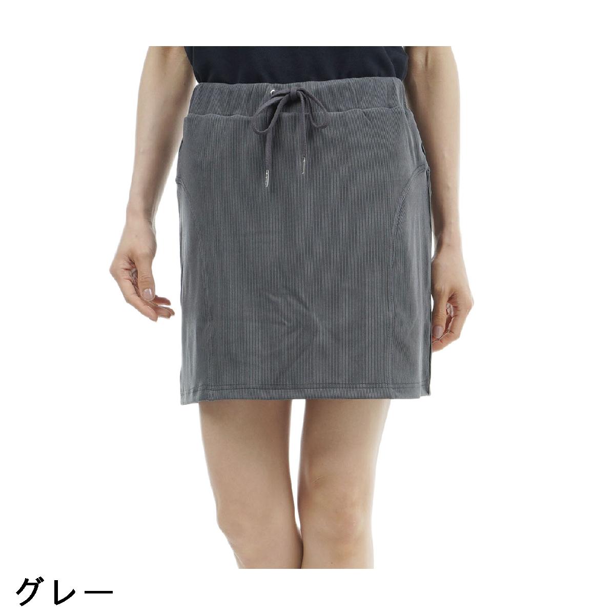 クアルトユナイテッド　CUARTO UNITED　ストレッチ バックロゴリブスカート　レディス