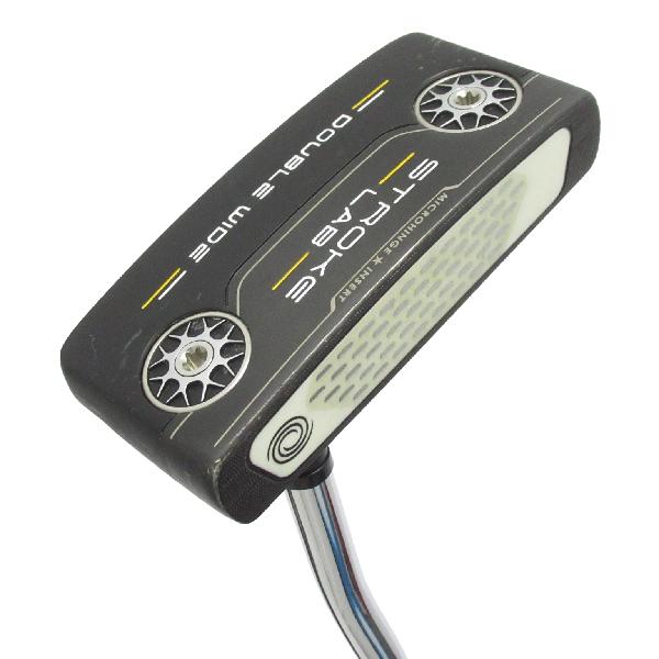 【中古】オデッセイ　STROKE LAB　ストロークラボ BLACK DOUBLE WIDE パター カーボンスチール複合シャフト　【34】シャフト：カーボンスチール複合シャフトCランク　フレックス計測項目外　男性用 メンズ用　右用