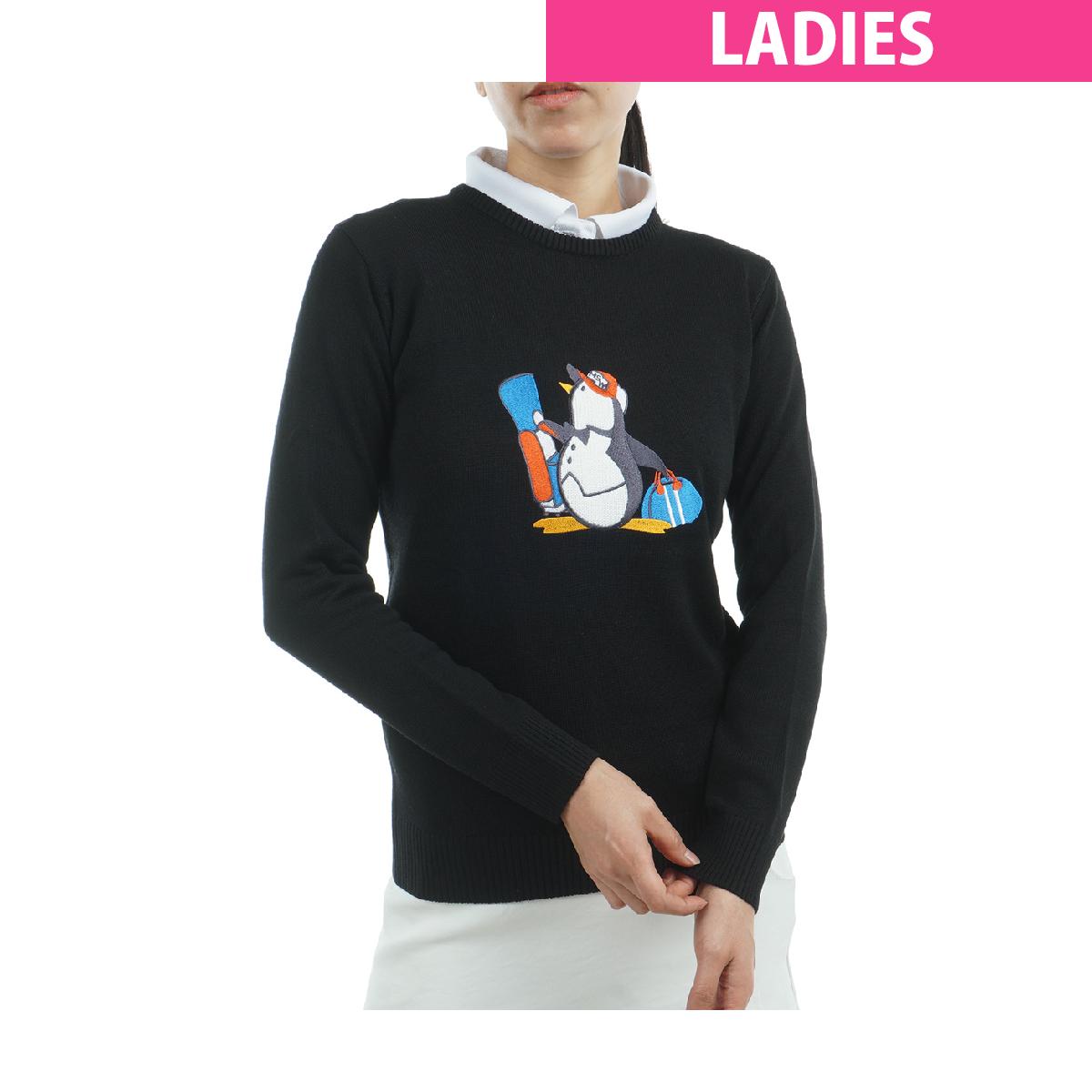 マンシングウェア　Munsingwear　ENVOY ペンギンアップリケセーター　レディス