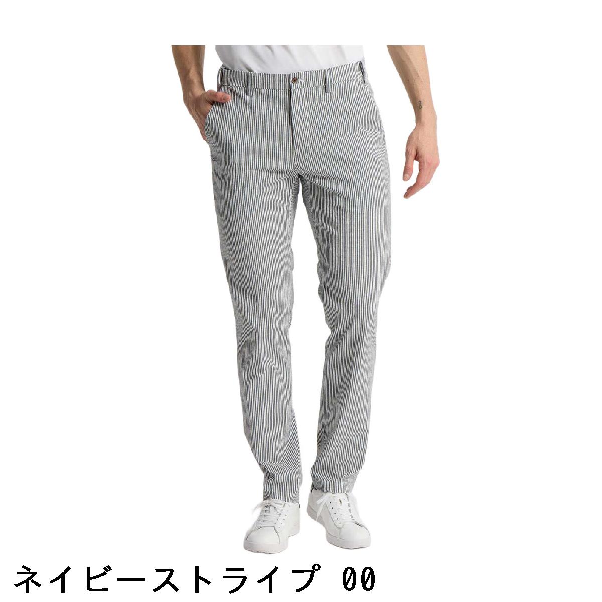 マンシングウェア　Munsingwear　ストレッチ シアサッカーウエストフリーロングパンツ