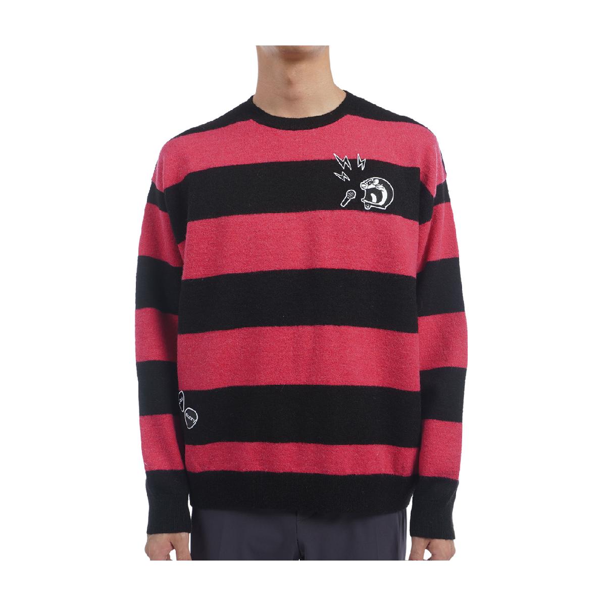 ジャックバニー　Jack Bunny!!　ドラえもん ジャカードボーダー クルーネックセーター